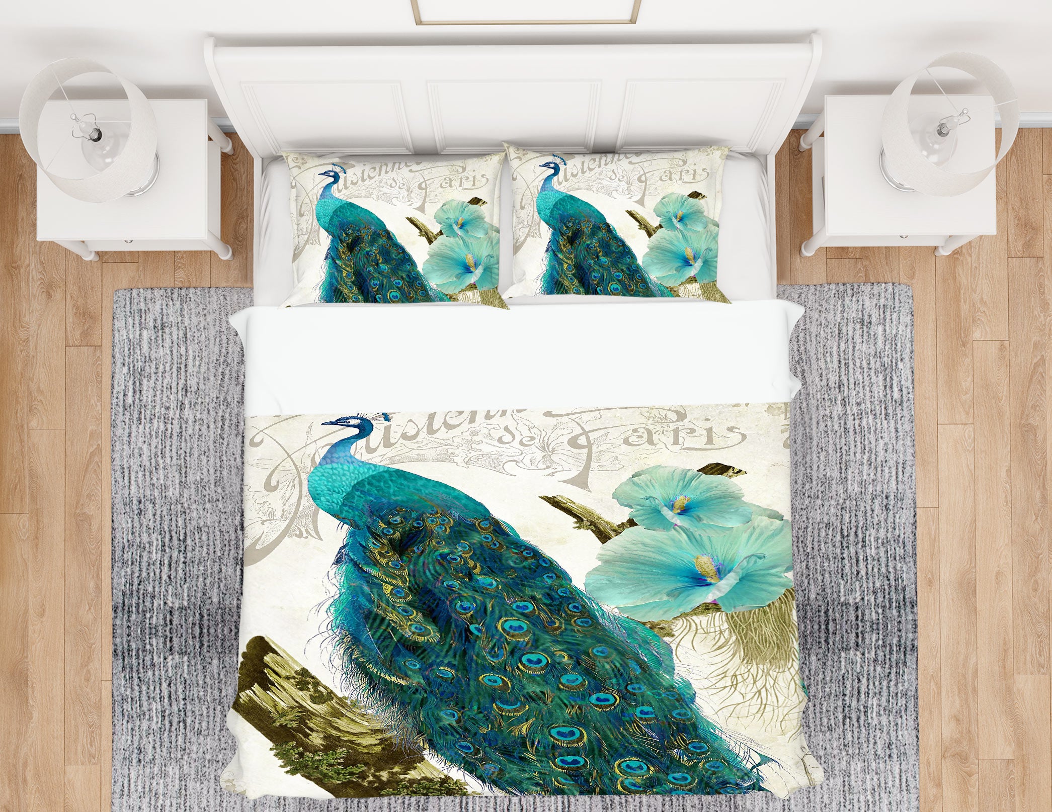 3D Peacock 12056 Bed Pillowcases Quilt