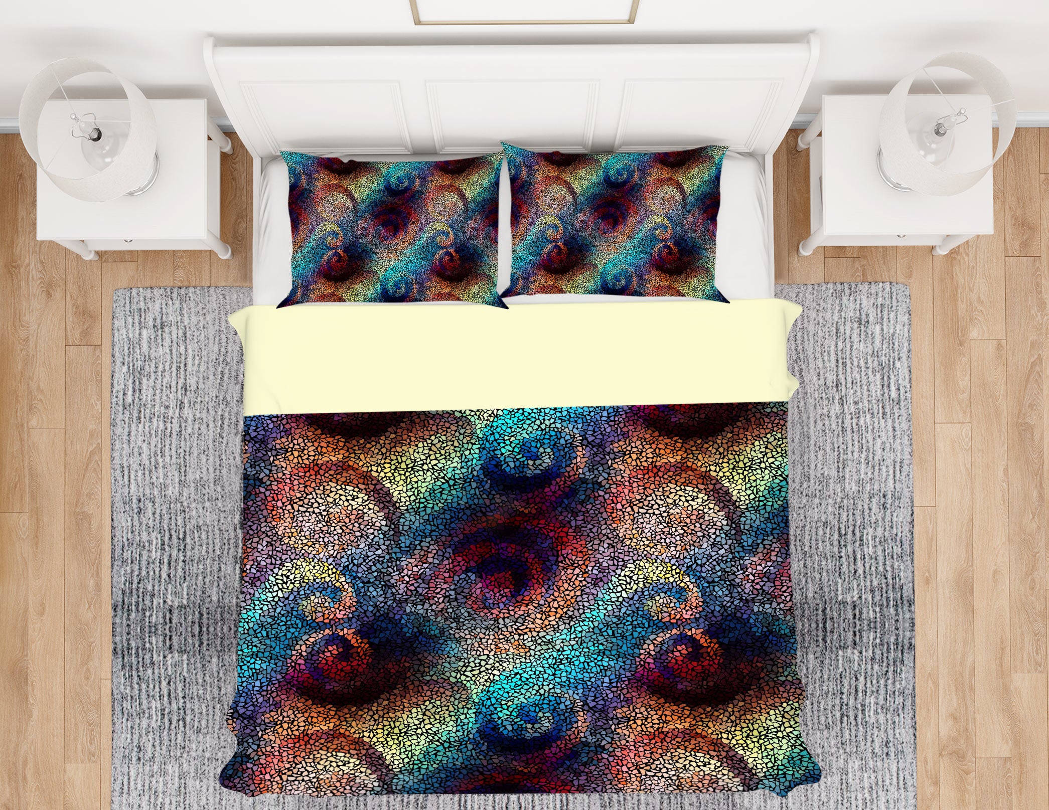 3D Color Texture 13216 Bed Pillowcases Quilt