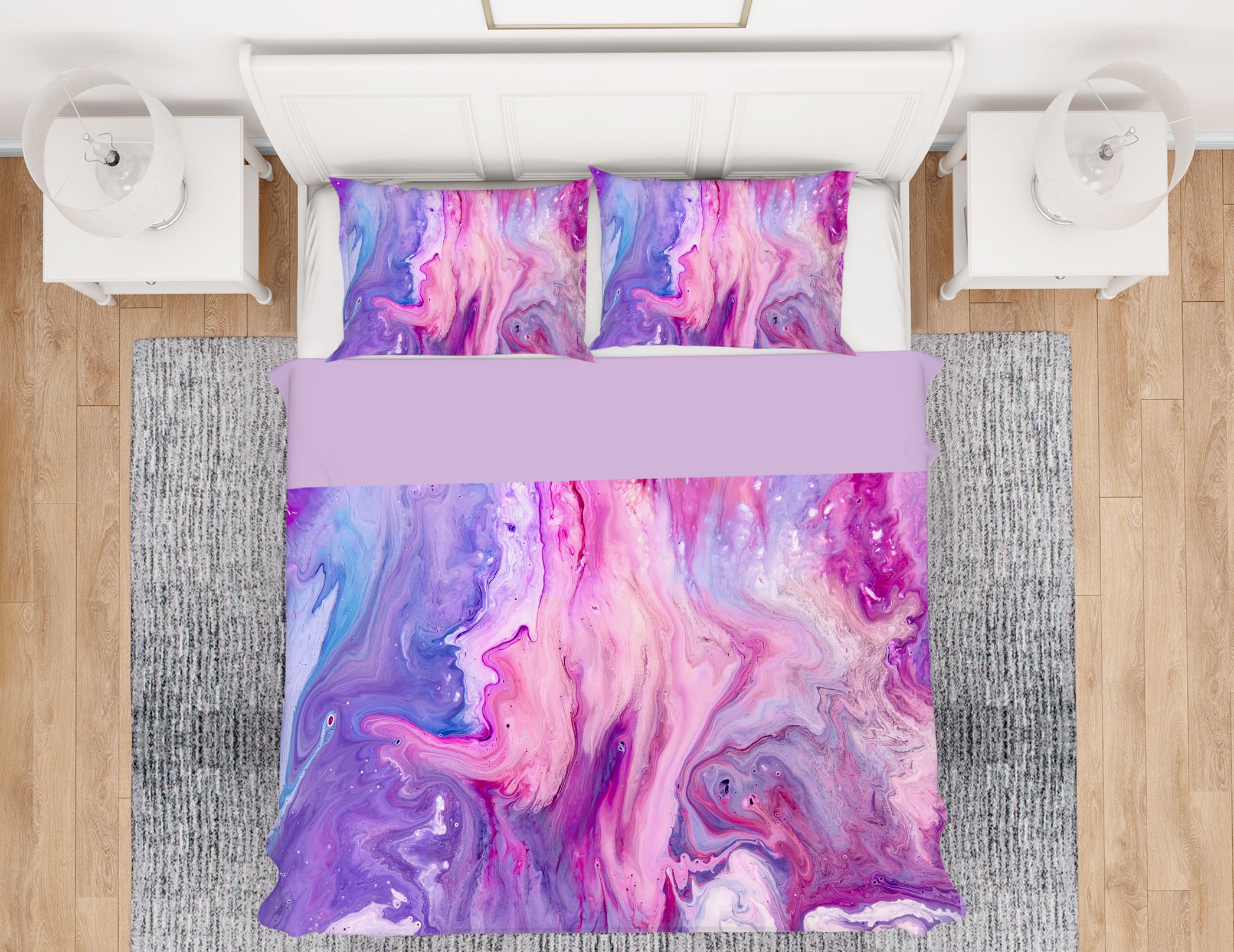 3D Fuchsia Pattern 15210 Bed Pillowcases Quilt