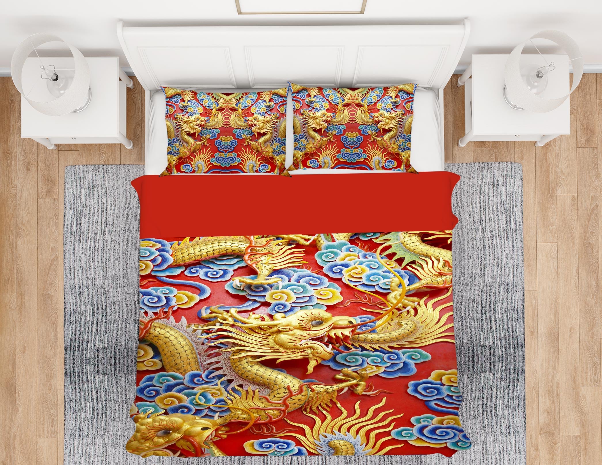 3D Dragon 13045 Bed Pillowcases Quilt
