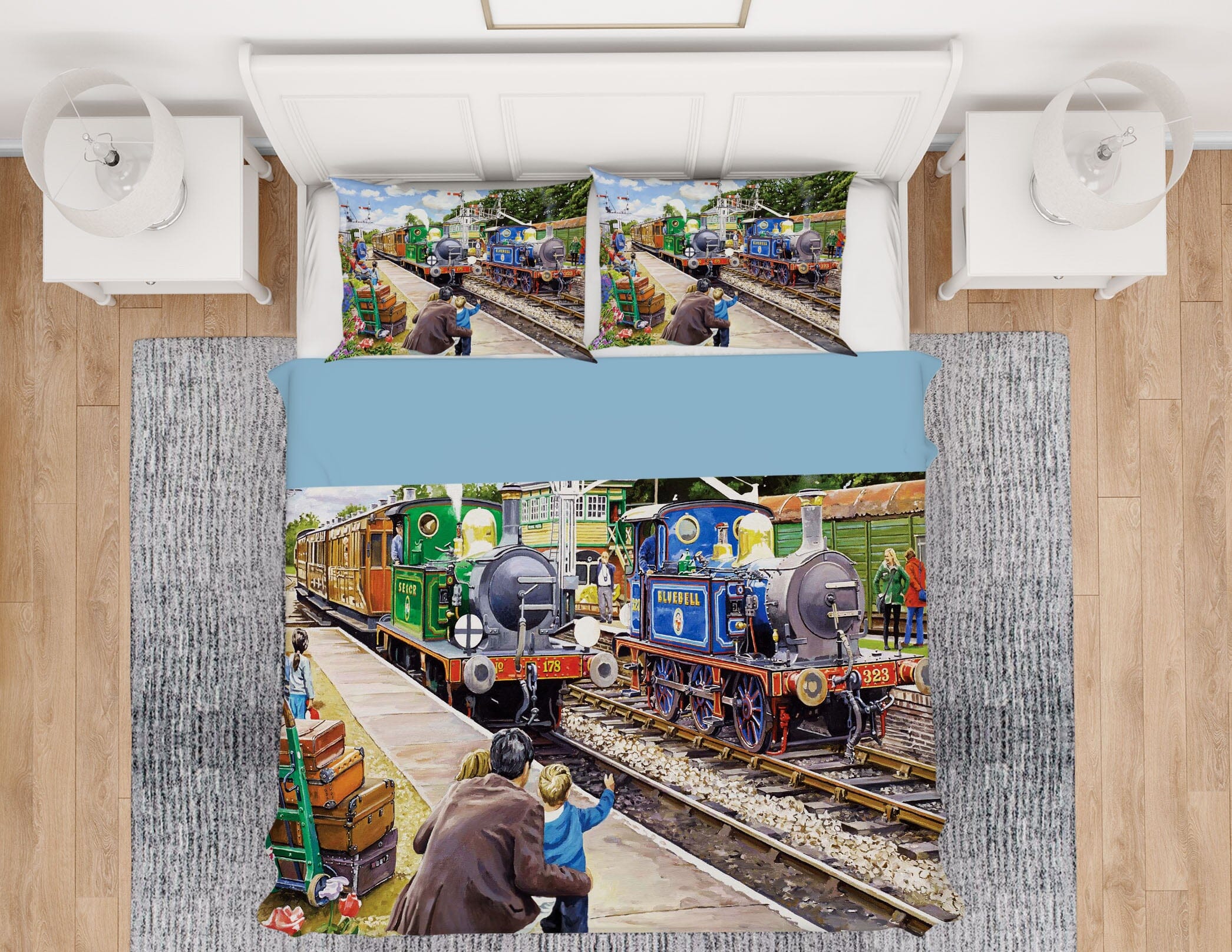 3D The Bluebell Railway 2057 Trevor Mitchell bedding Bed Pillowcases Quilt Quiet Covers AJ Creativity Home 
