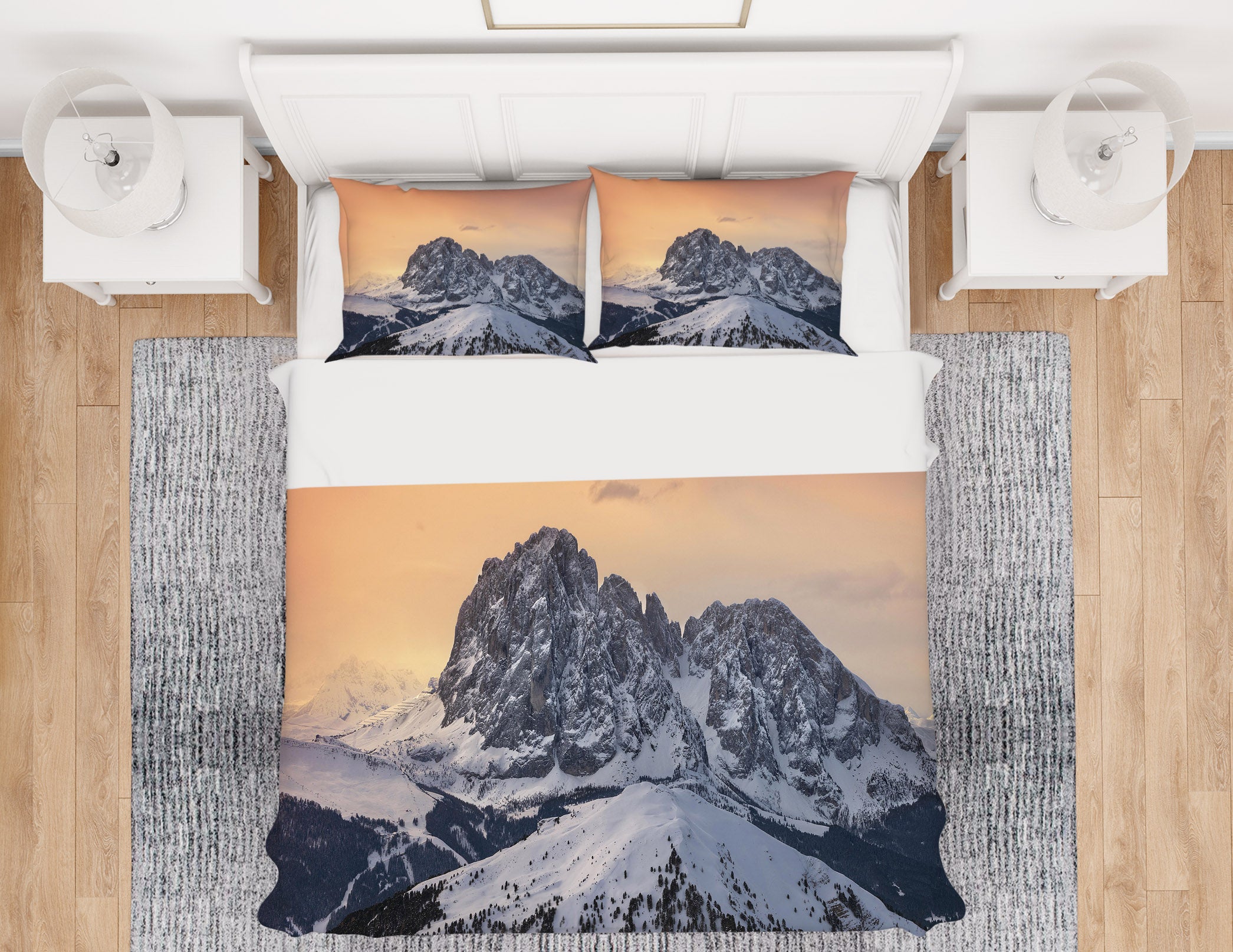 3D Snow Mountain 61024 Bed Pillowcases Quilt