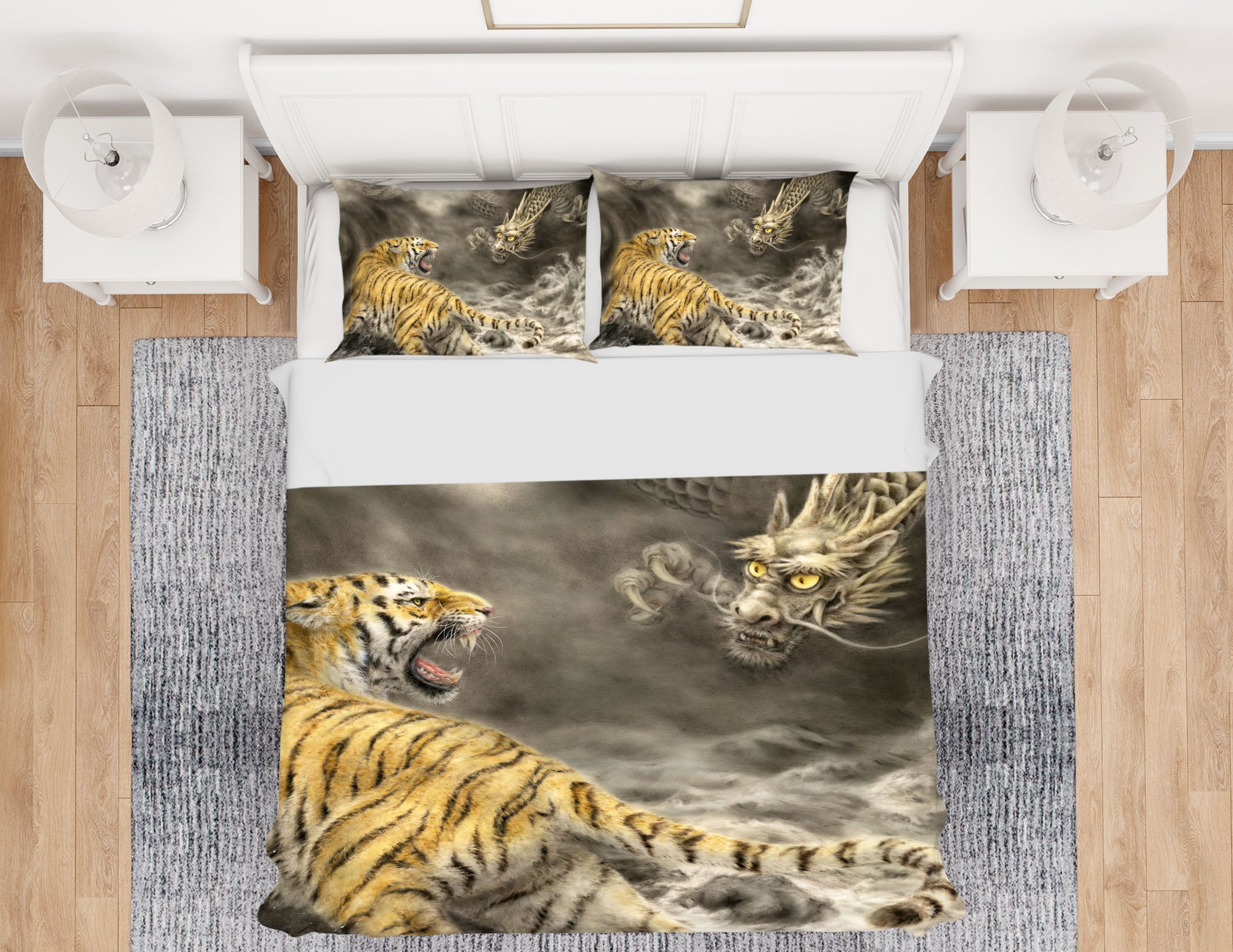 3D Dragon Tiger 5923 Kayomi Harai Bedding Bed Pillowcases Quilt Cover Duvet Cover