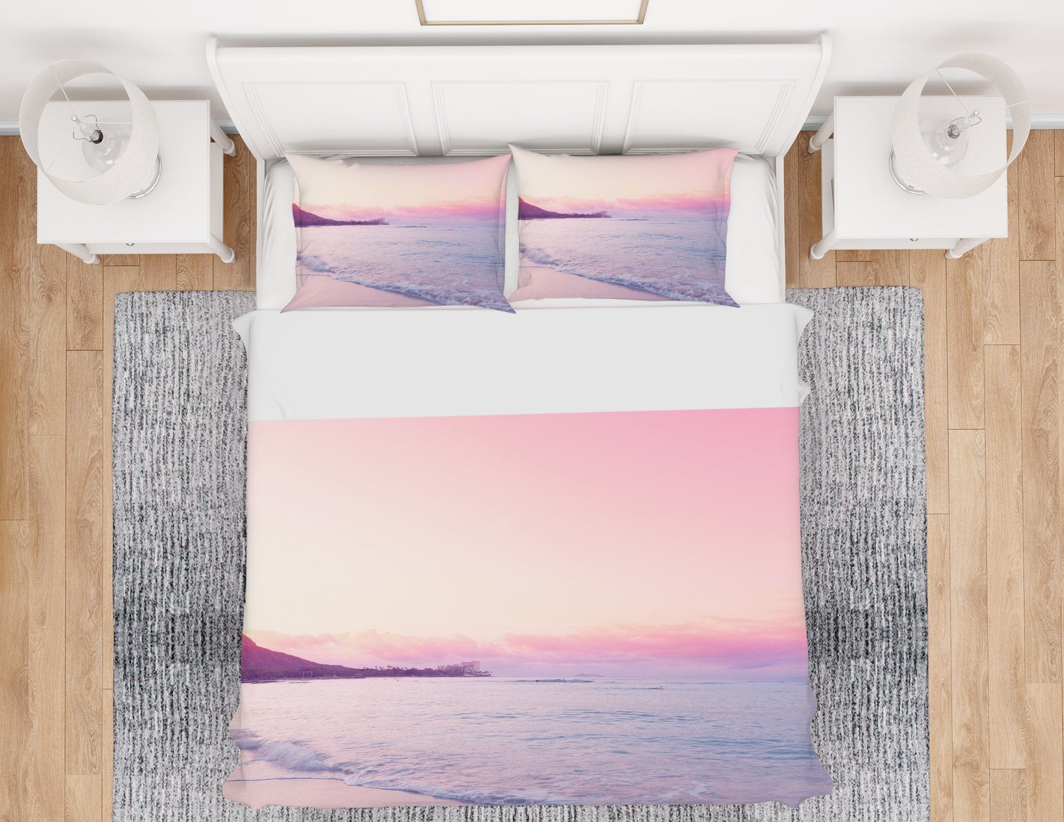 3D Pink Sunset 2018 Noirblanc777 Bedding Bed Pillowcases Quilt Quiet Covers AJ Creativity Home 