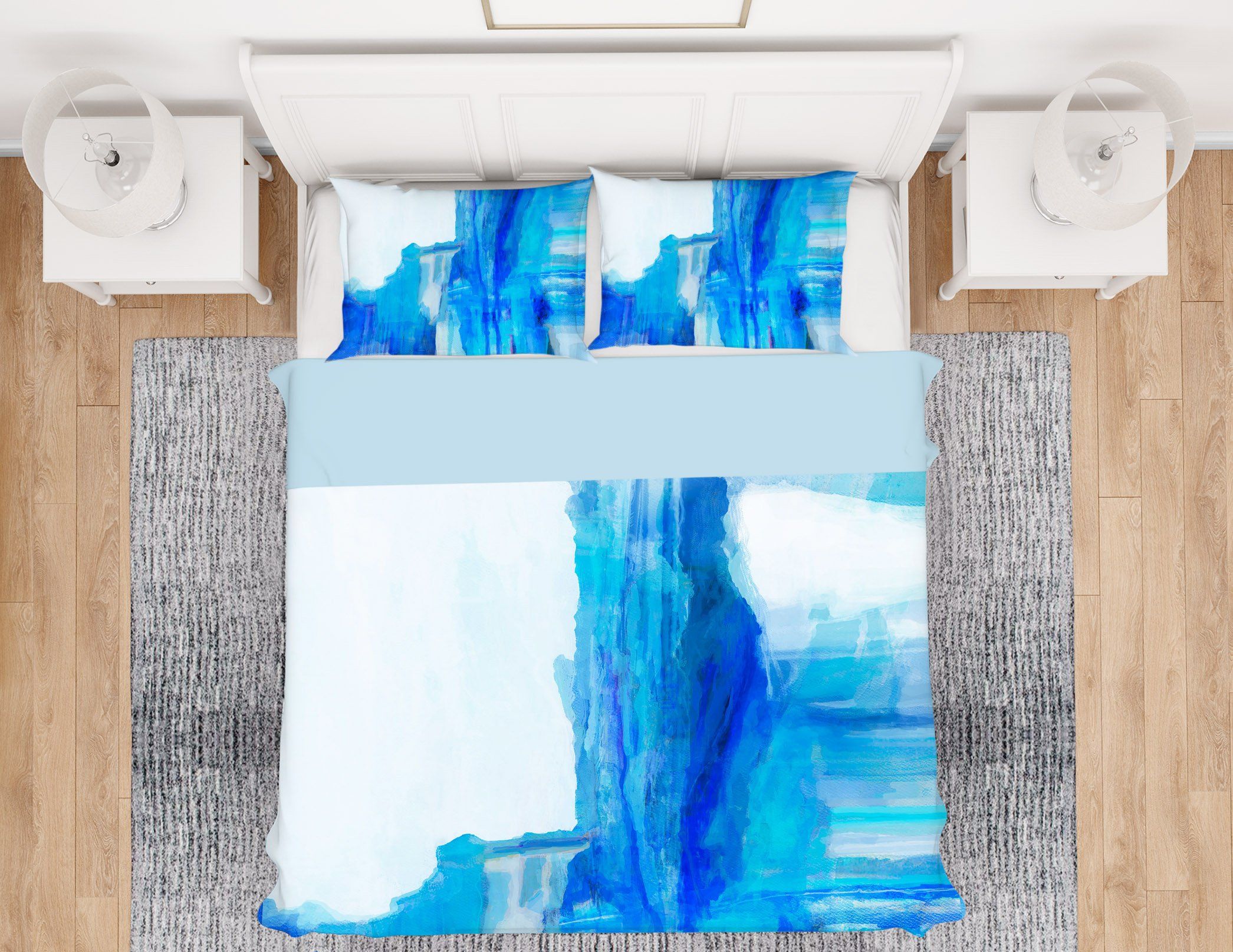3D Blue Graffiti 2123 Michael Tienhaara Bedding Bed Pillowcases Quilt Quiet Covers AJ Creativity Home 