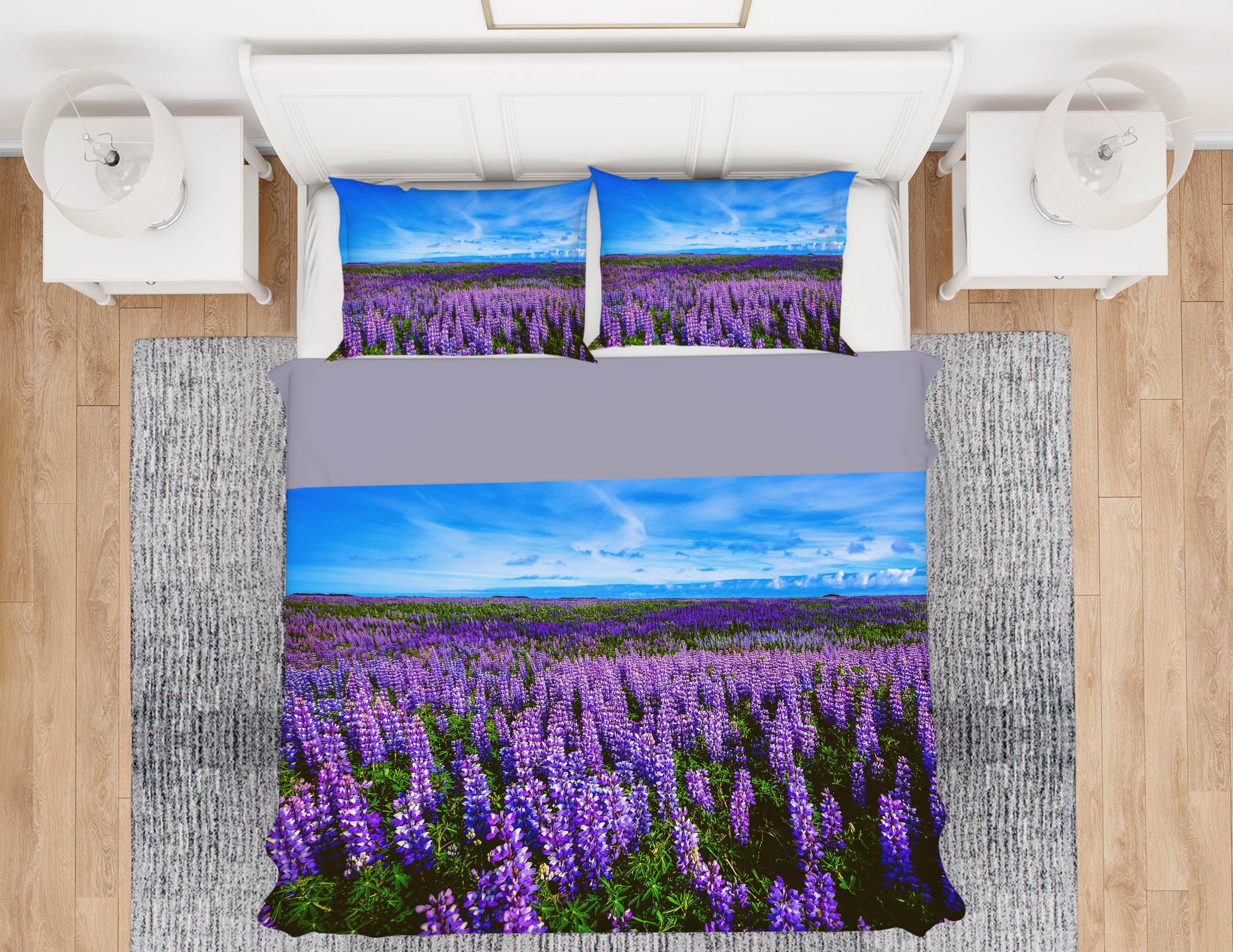 3D Lavender 16063 Bed Pillowcases Quilt