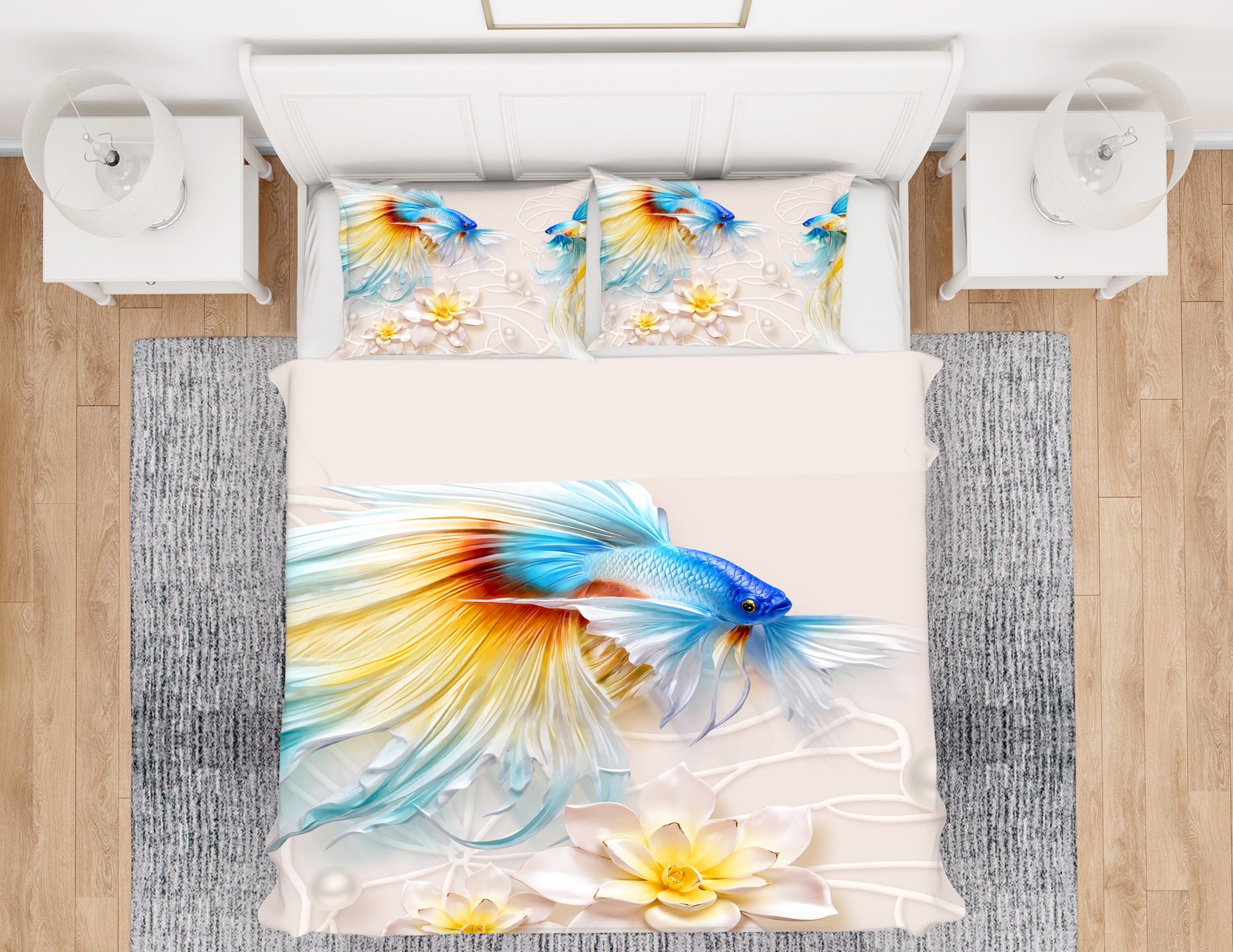 3D Goldfish 12027 Bed Pillowcases Quilt