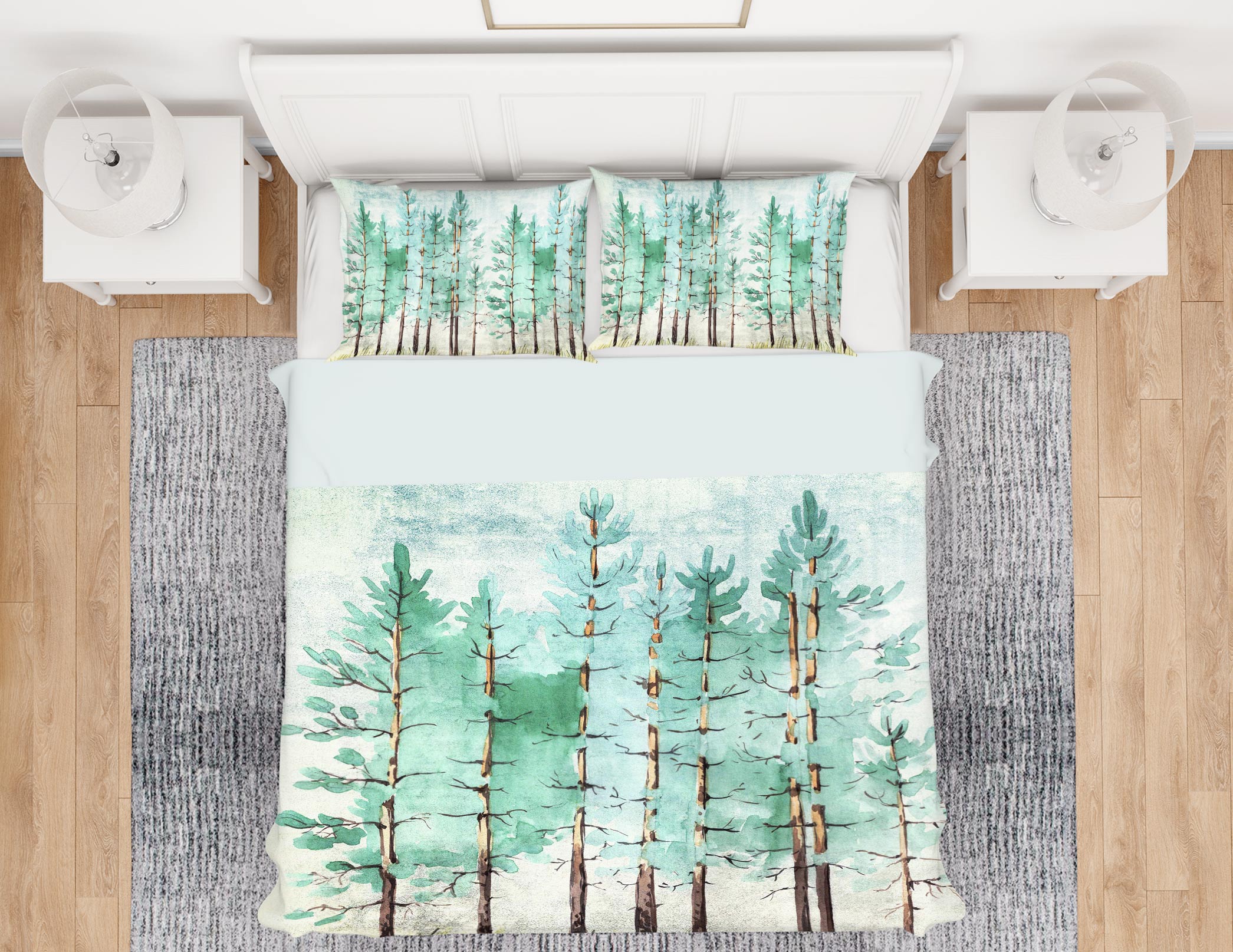 3D Forest 12029 Bed Pillowcases Quilt