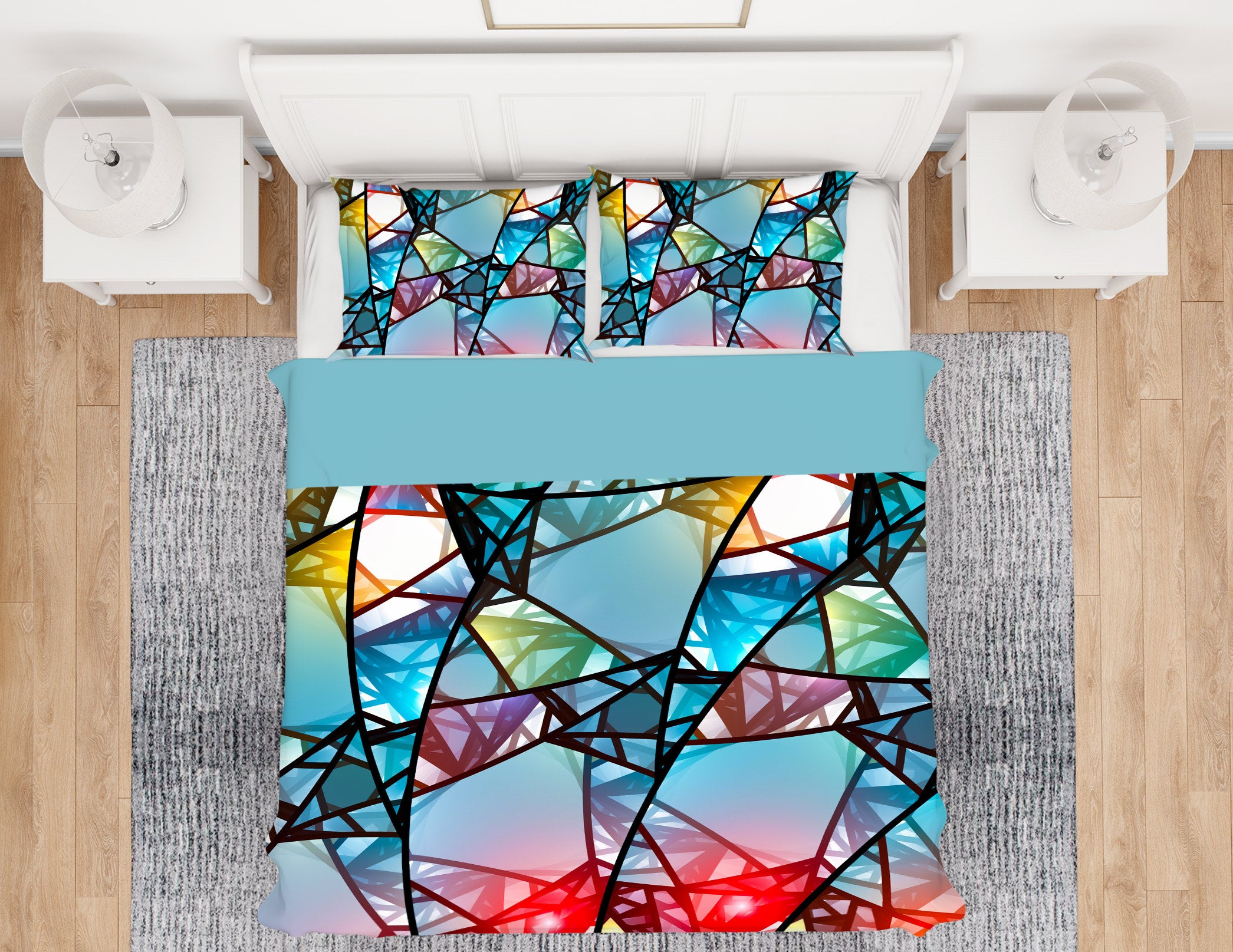 3D Color Block 14009 Bed Pillowcases Quilt