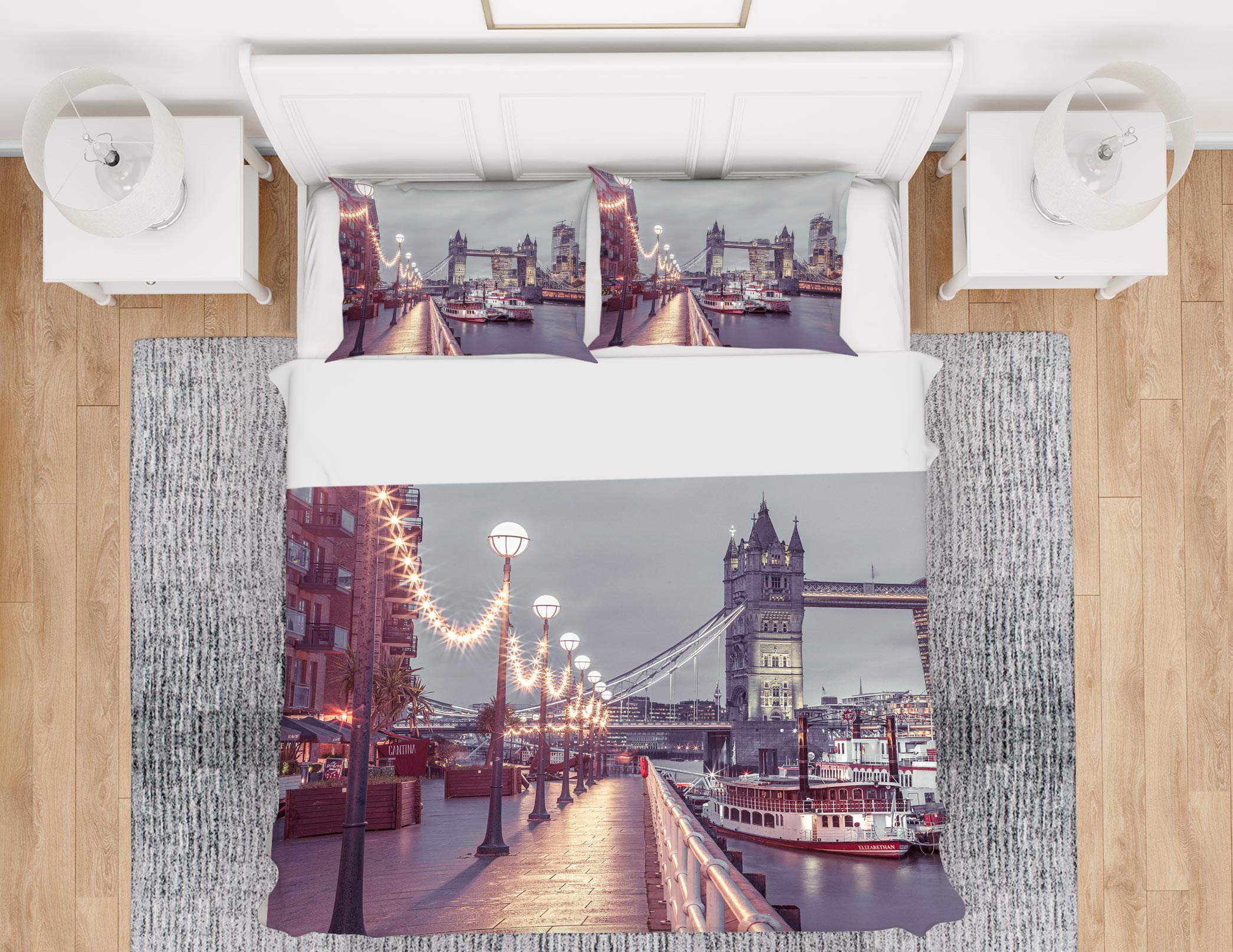 3D Yacht City 1054 Assaf Frank Bedding Bed Pillowcases Quilt