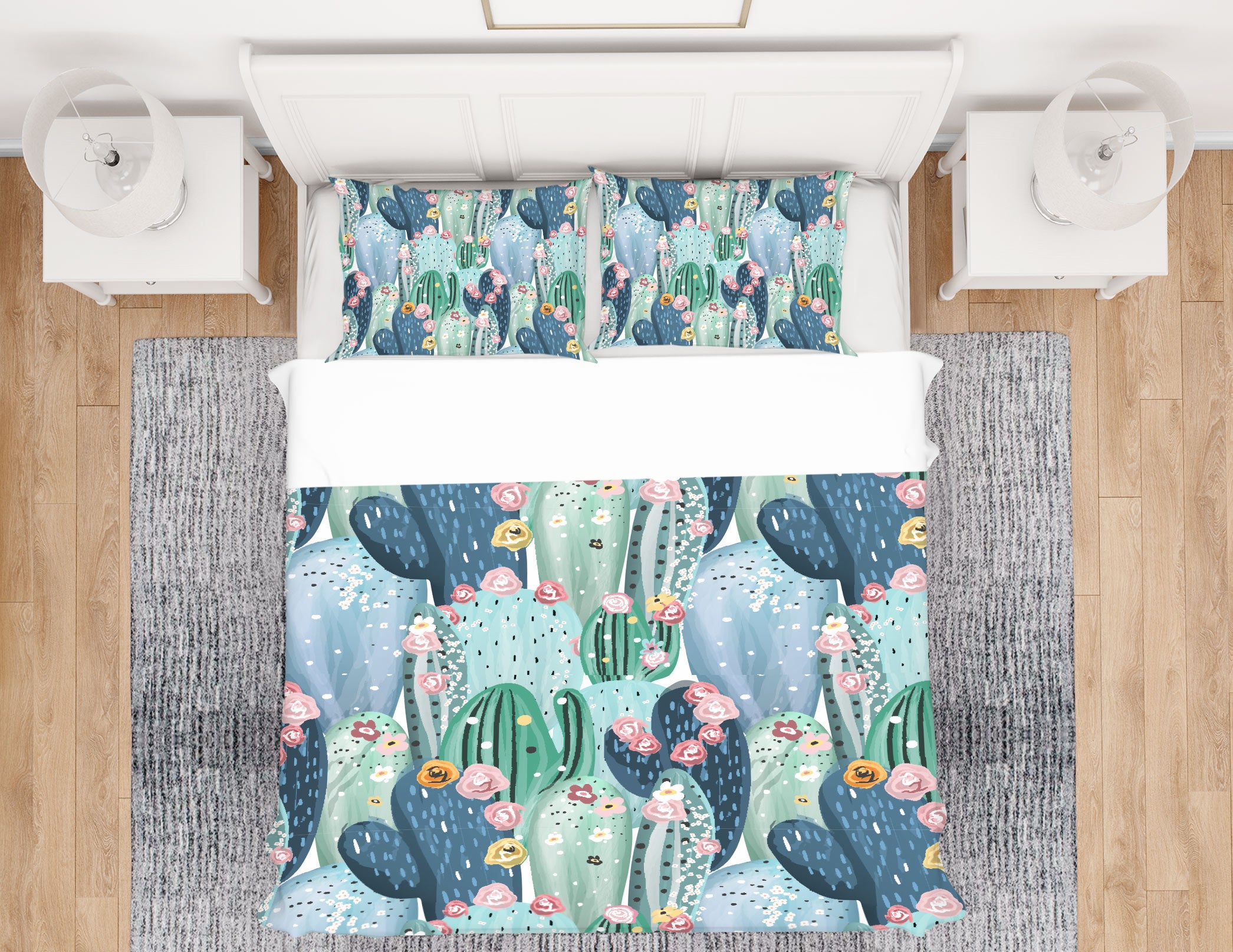 3D Cactus 14027 Bed Pillowcases Quilt