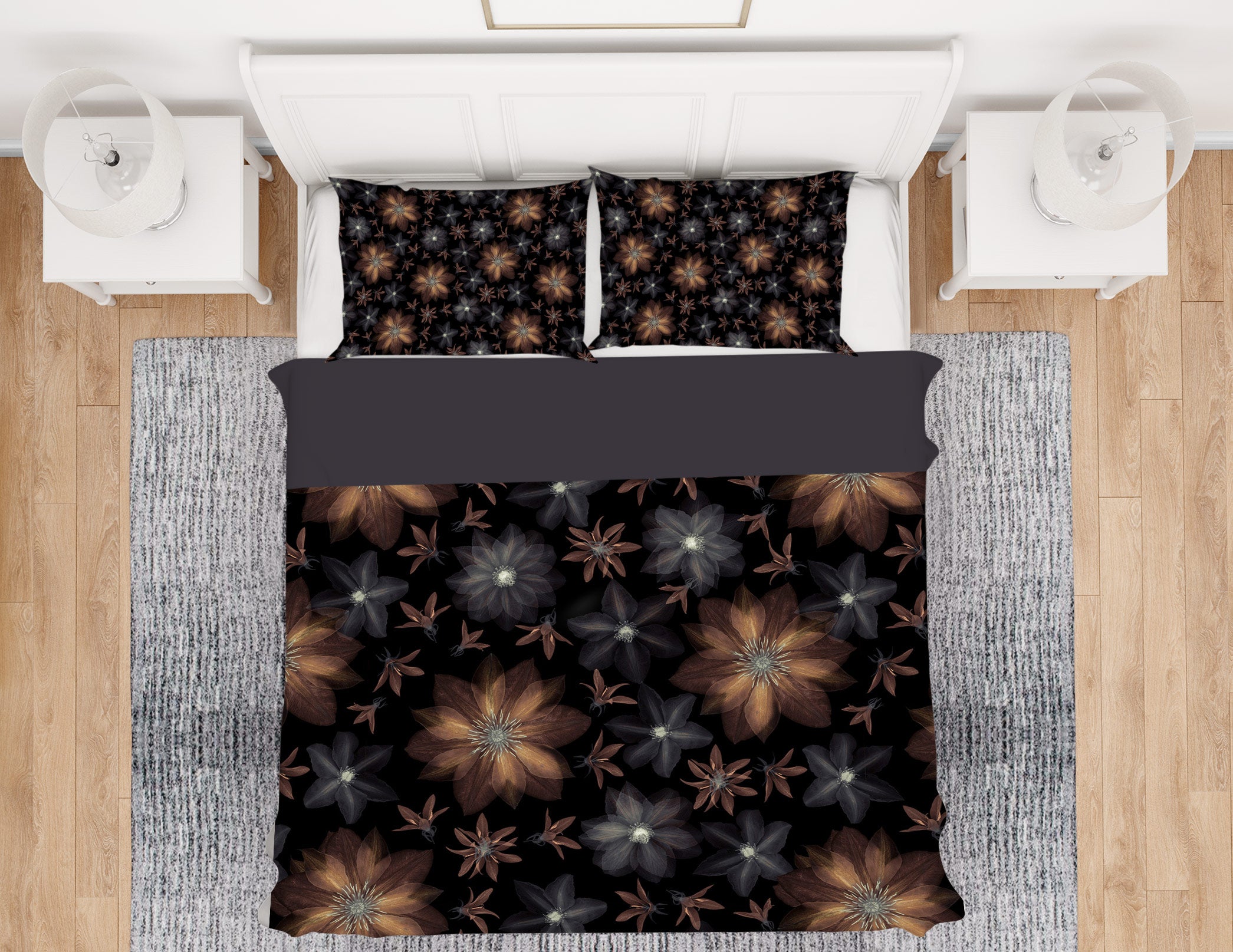 3D White Flower 1099 Assaf Frank Bedding Bed Pillowcases Quilt