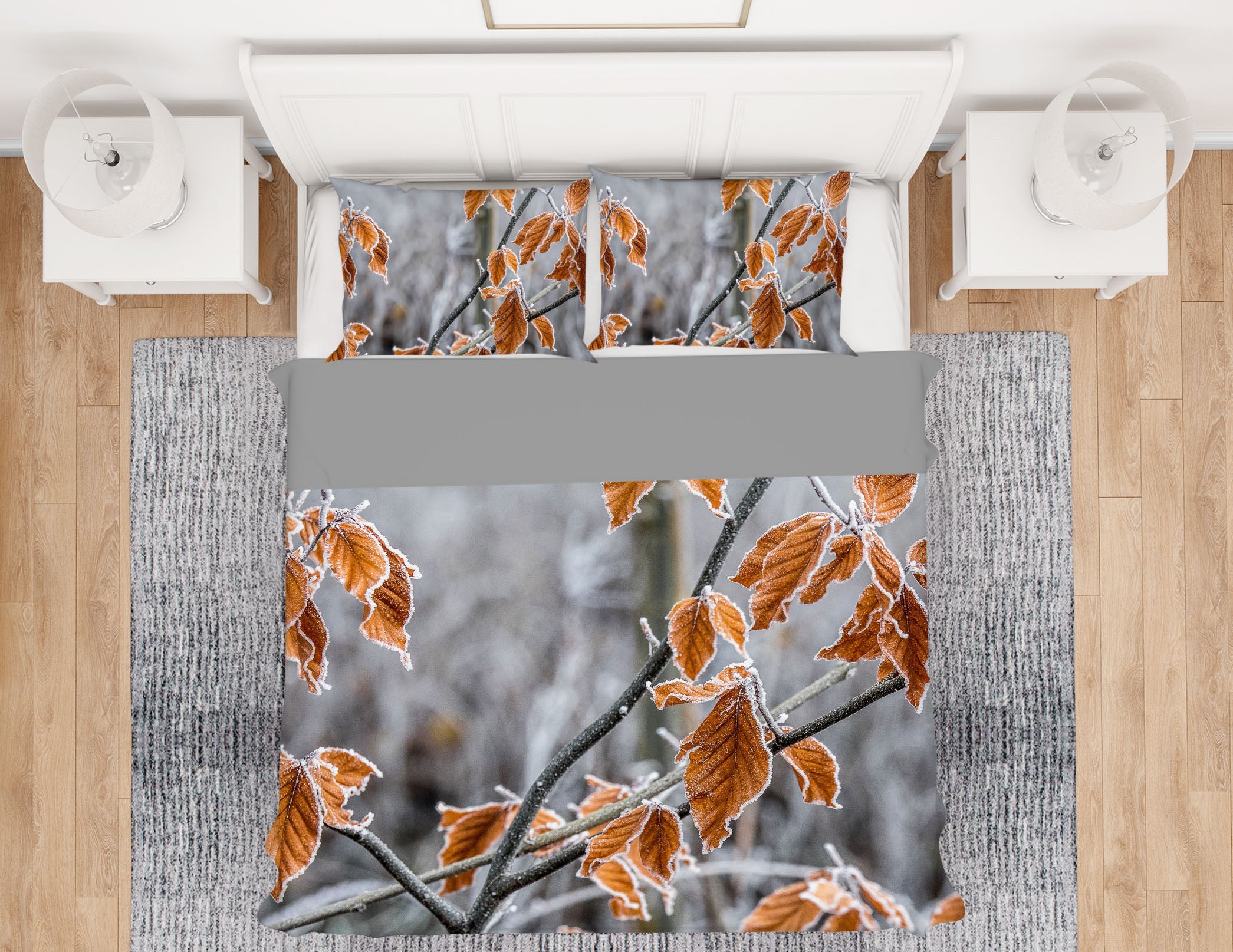 3D Branches Leaves 63182 Bed Pillowcases Quilt