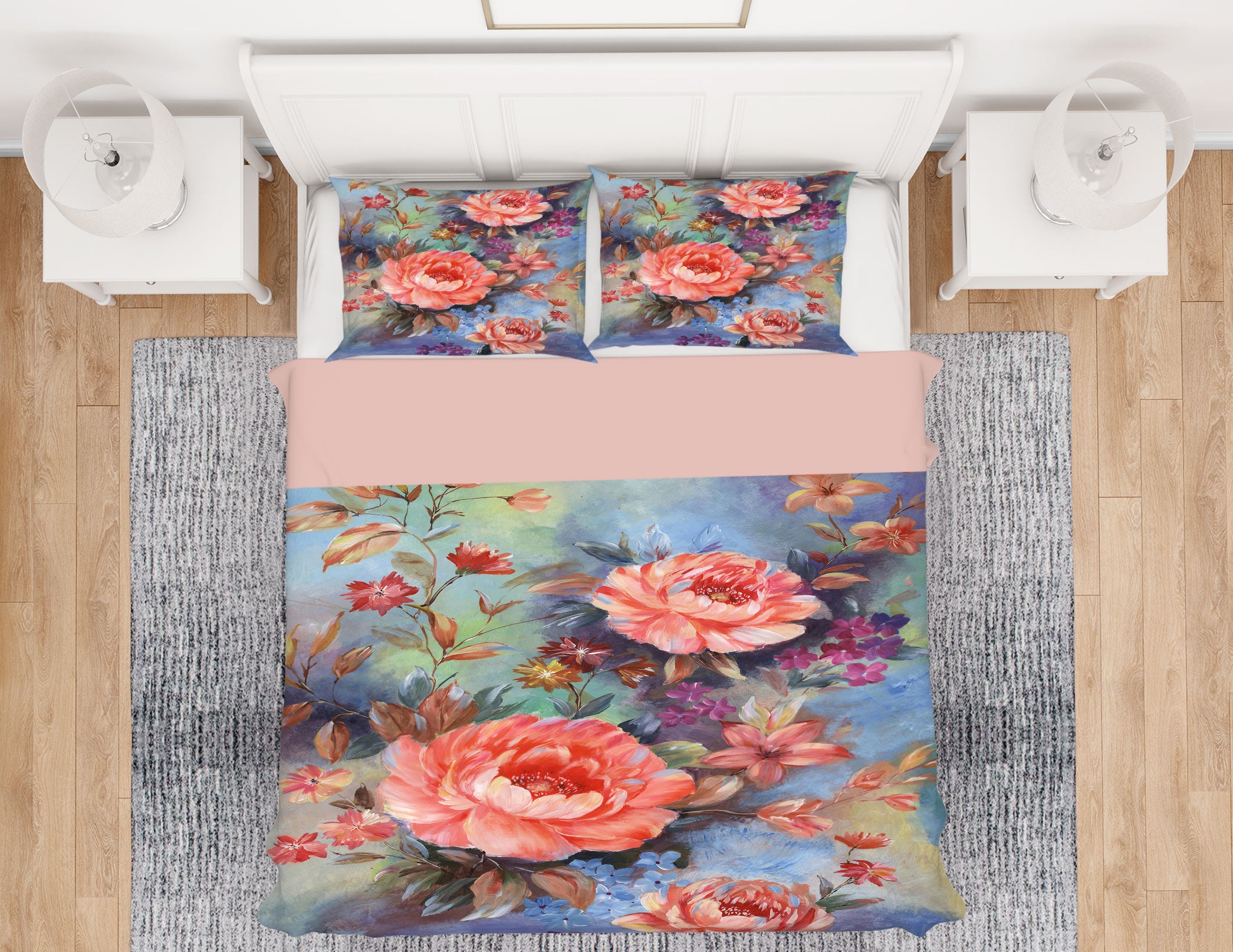 3D Flowers 15132 Bed Pillowcases Quilt