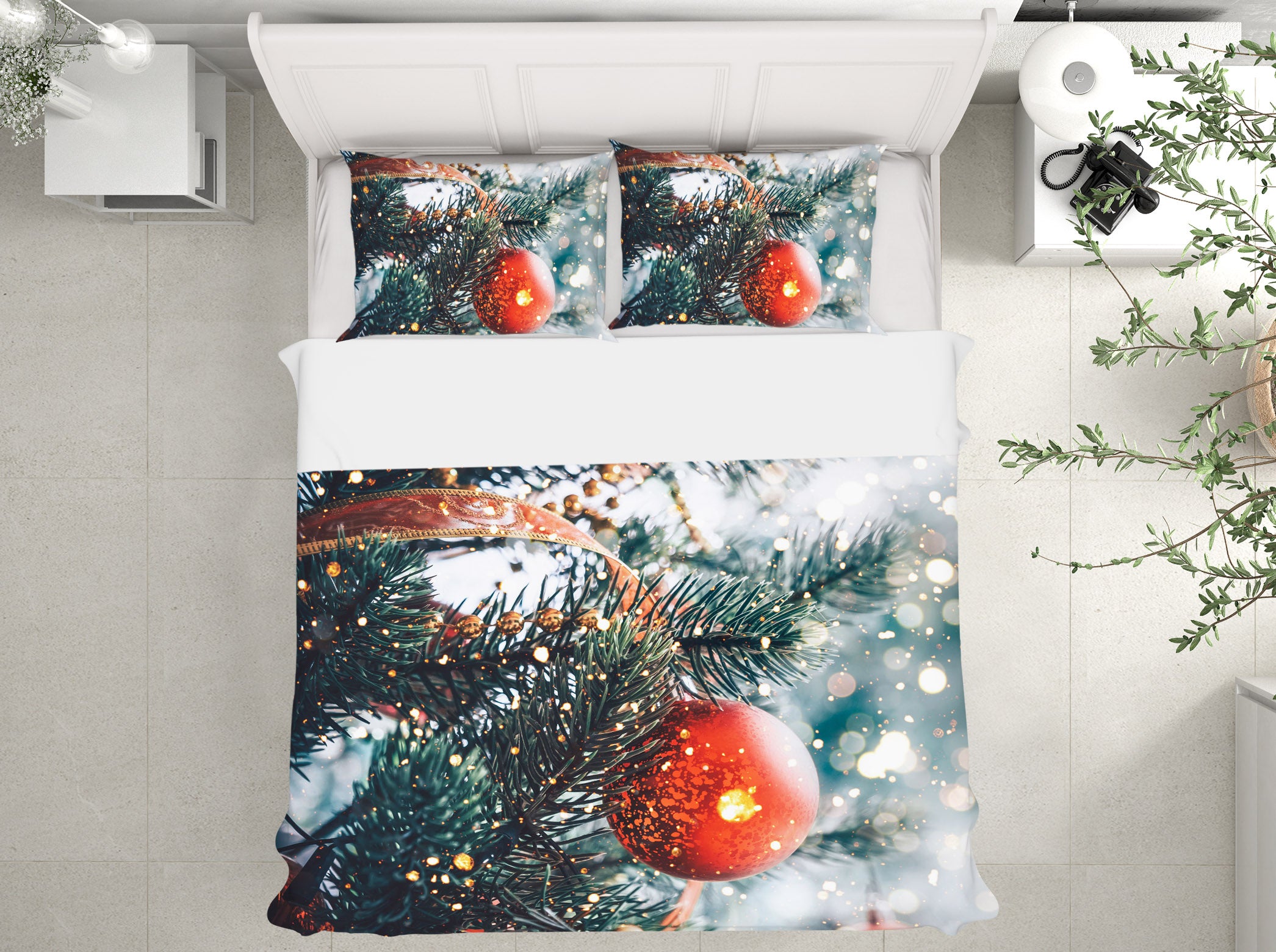 3D Red Ball 61133 Bed Pillowcases Quilt