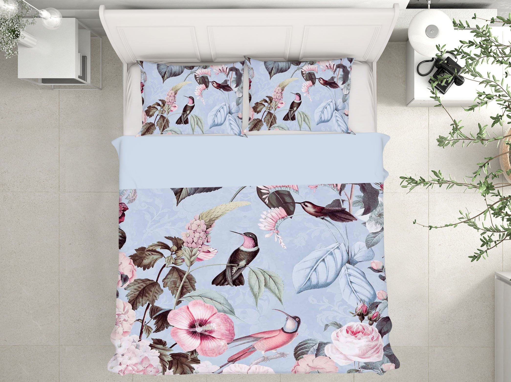 3D Bird Flowers 2121 Andrea haase Bedding Bed Pillowcases Quilt Quiet Covers AJ Creativity Home 