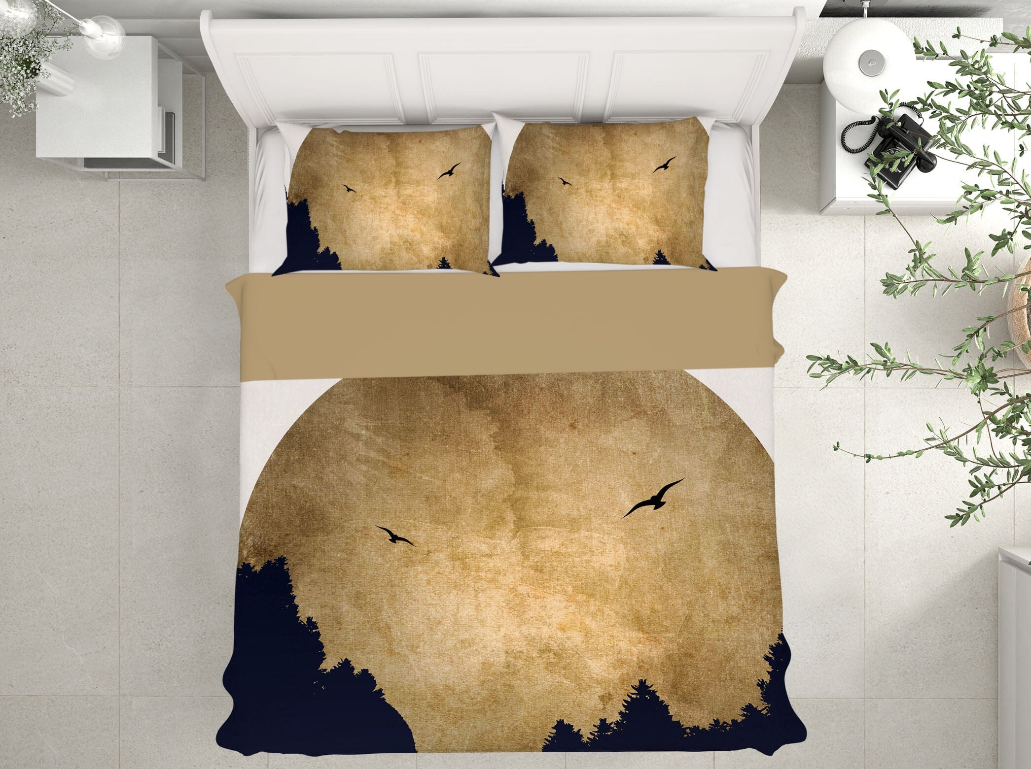 3D Forest Moon 232 Boris Draschoff Bedding Bed Pillowcases Quilt Quiet Covers AJ Creativity Home 