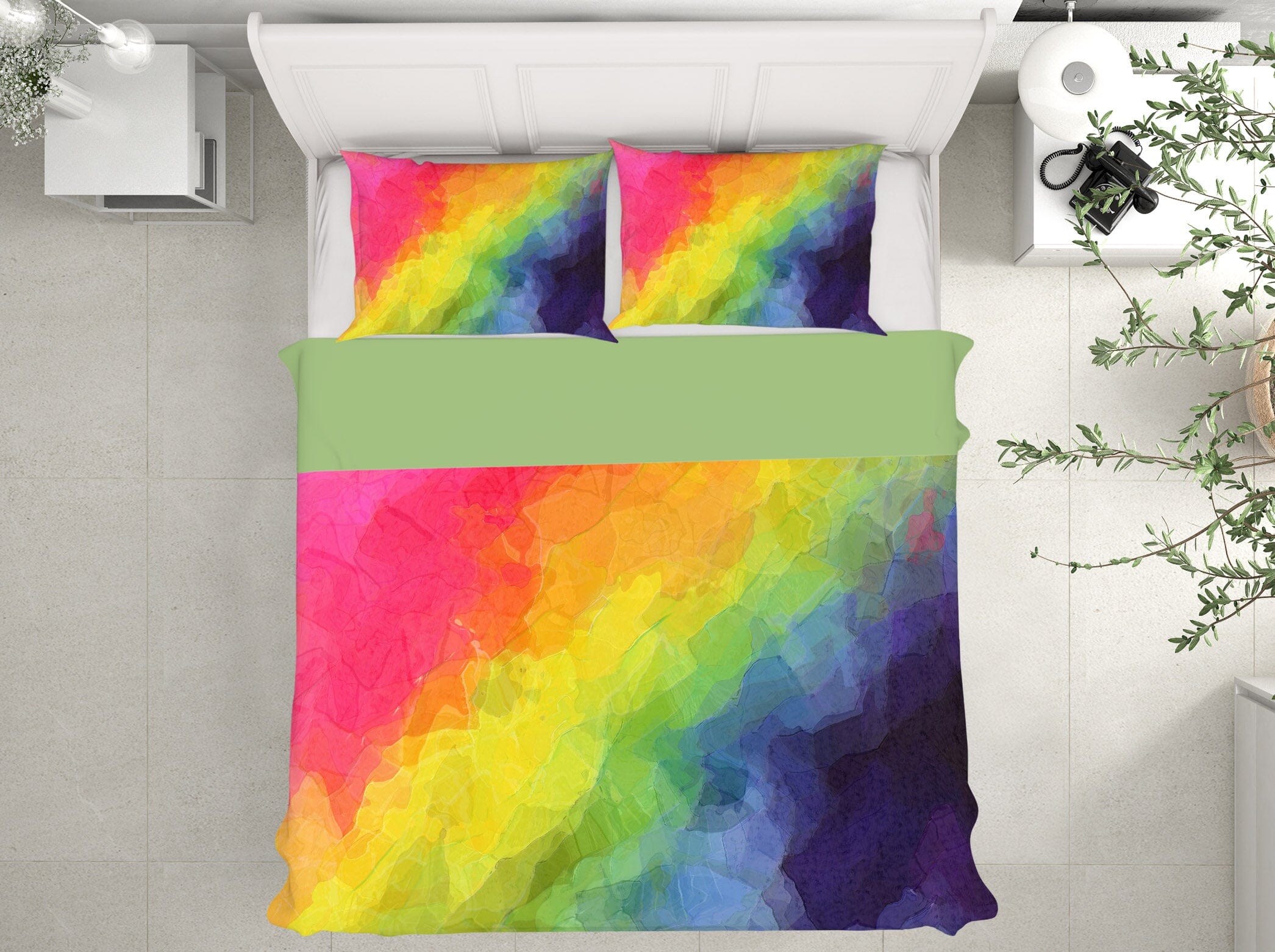 3D Rainbow Color 2003 Shandra Smith Bedding Bed Pillowcases Quilt Quiet Covers AJ Creativity Home 