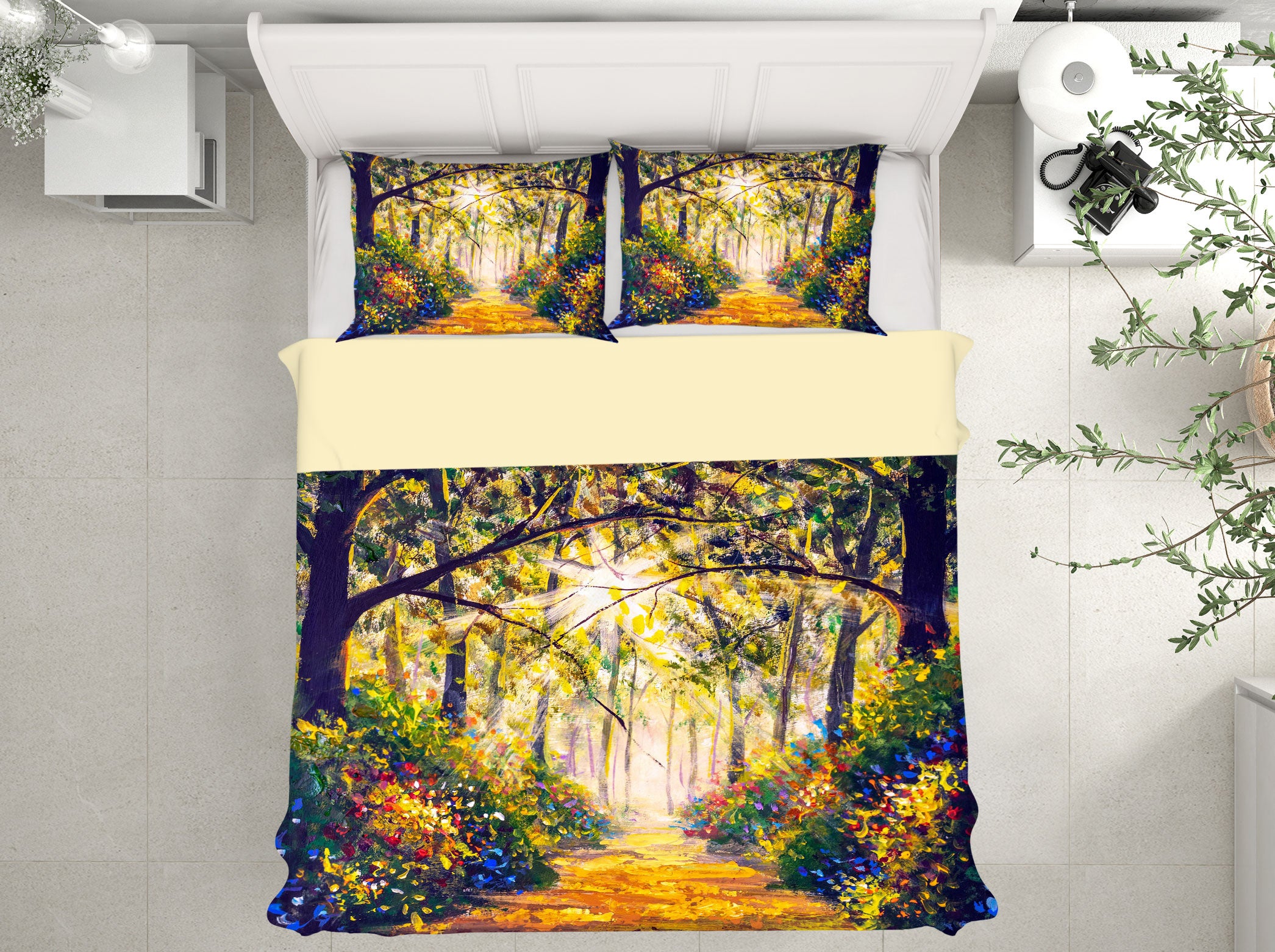 3D Woods Trail 15182 Bed Pillowcases Quilt