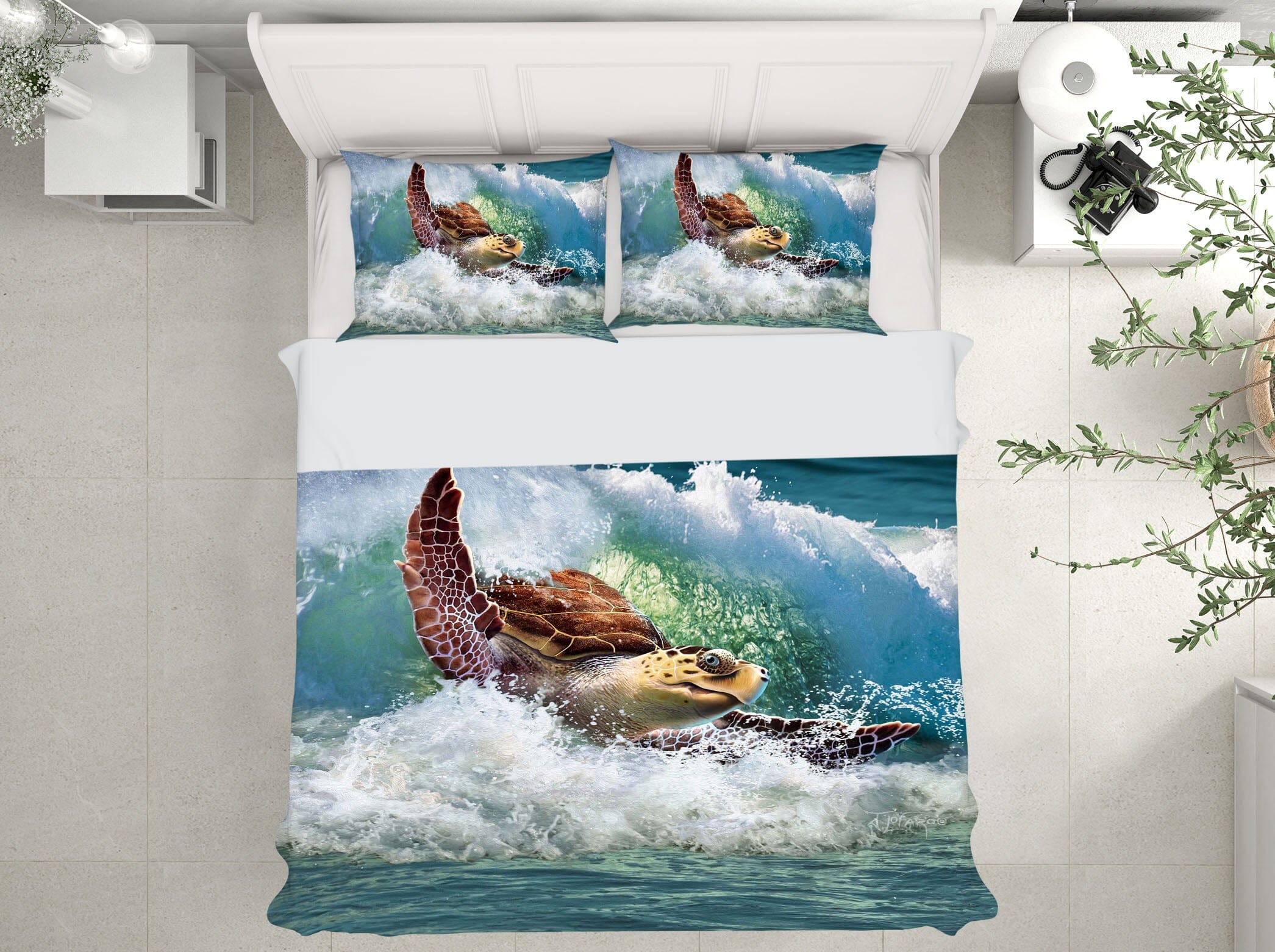 3D SeaTurtle 2108 Jerry LoFaro bedding Bed Pillowcases Quilt Quiet Covers AJ Creativity Home 