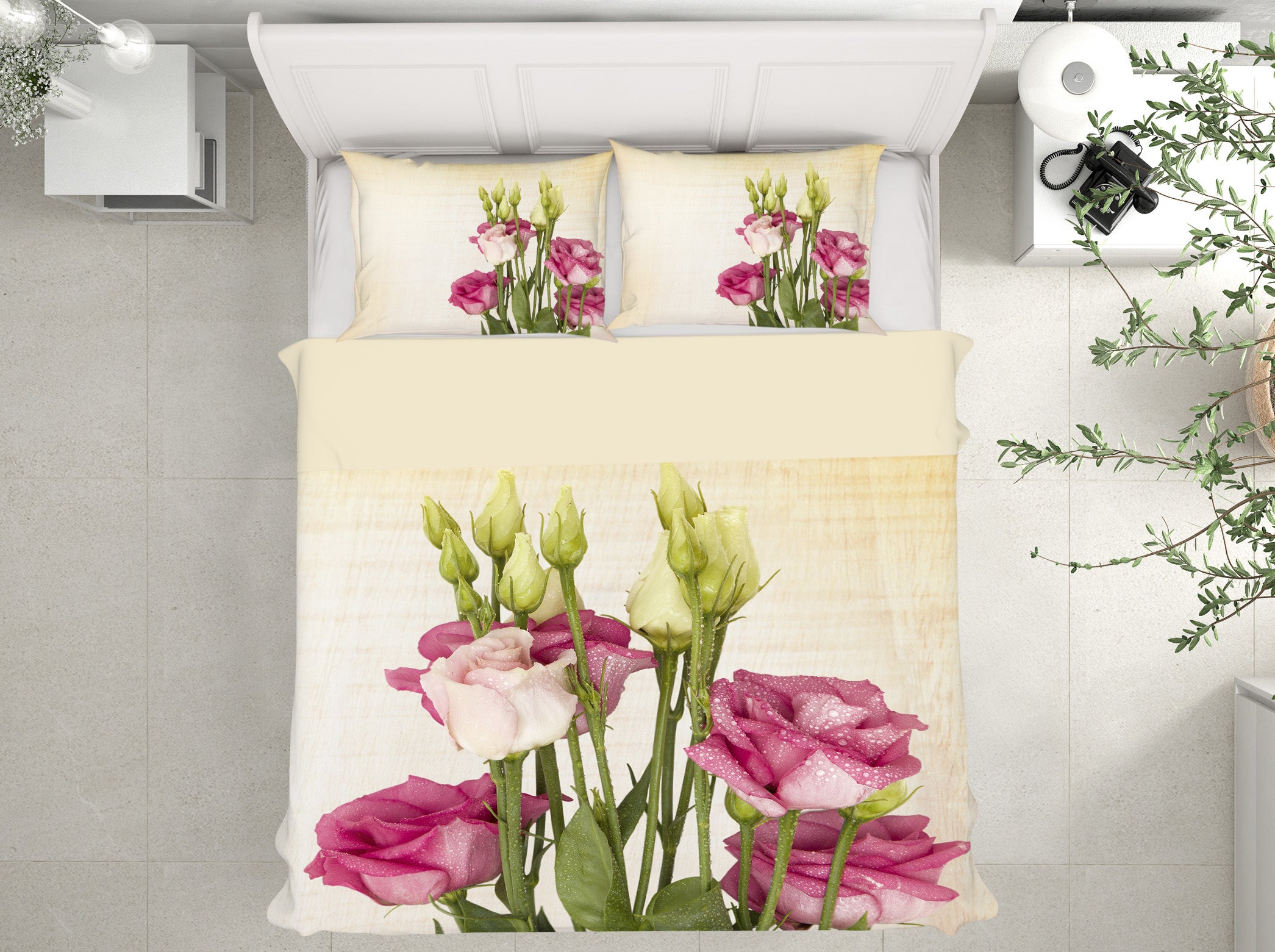 3D Flowers 19186 Bed Pillowcases Quilt
