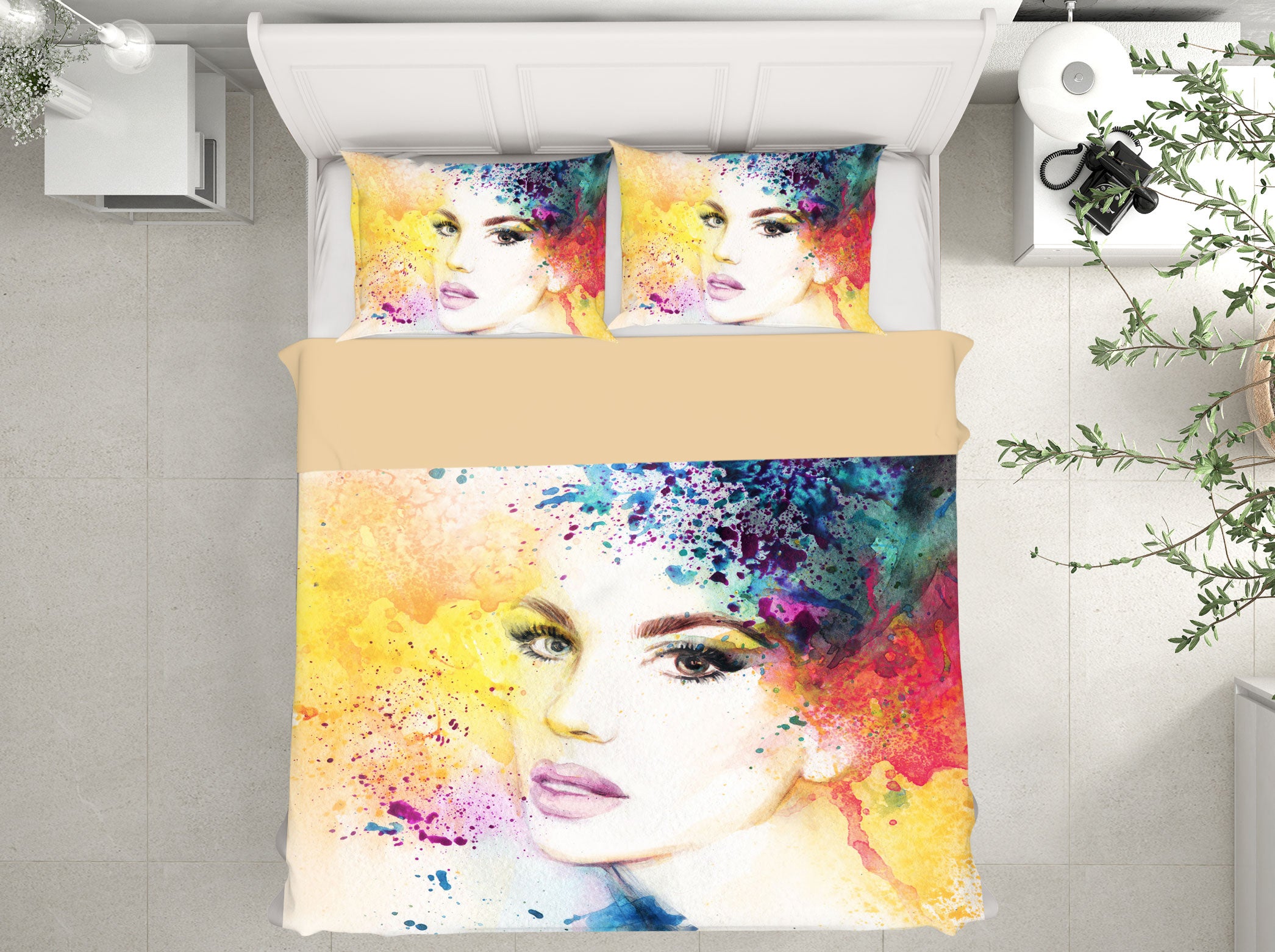 3D Hair Accessory Woman 033 Bed Pillowcases Quilt