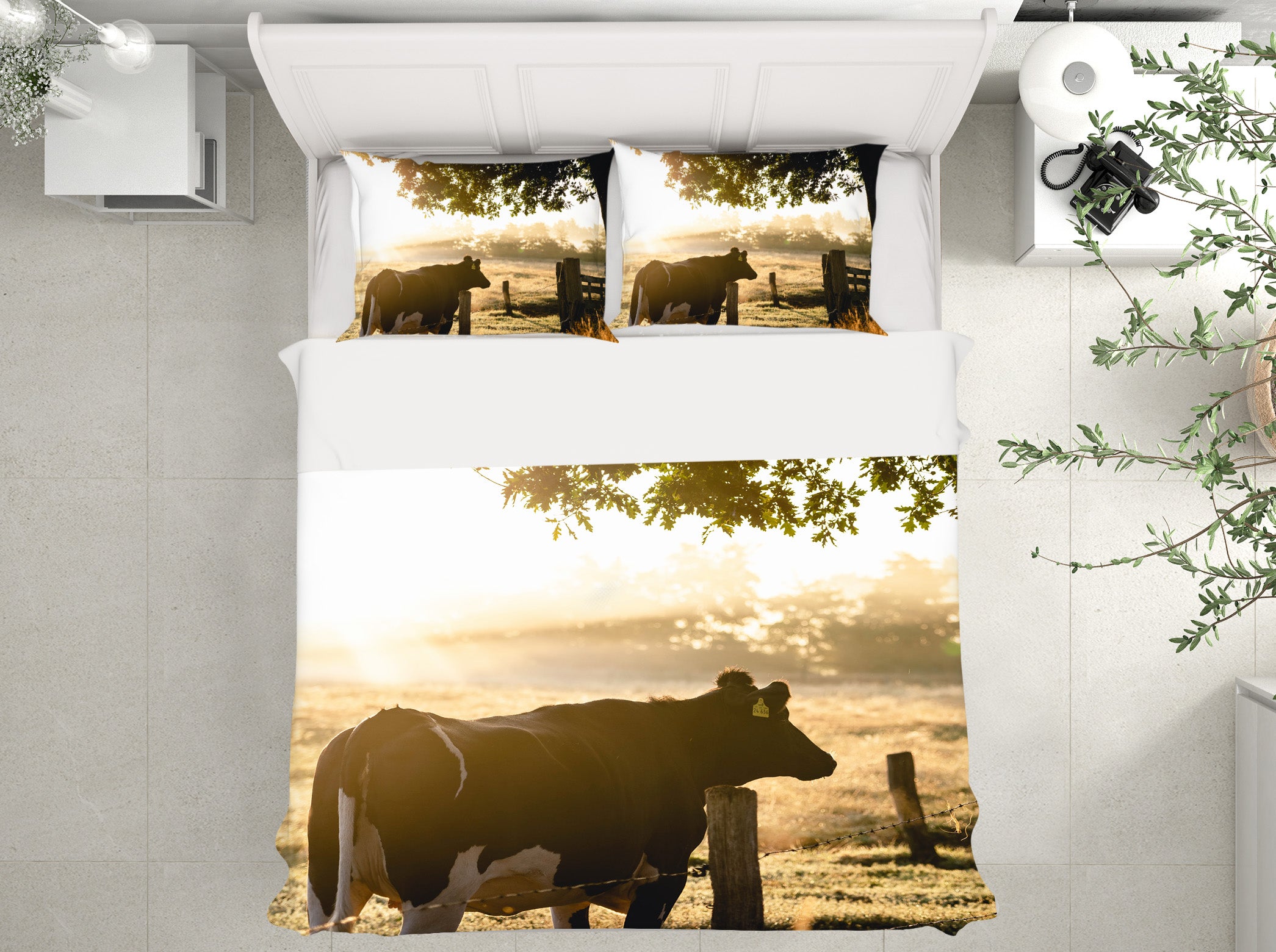 3D Cows 21047 Bed Pillowcases Quilt