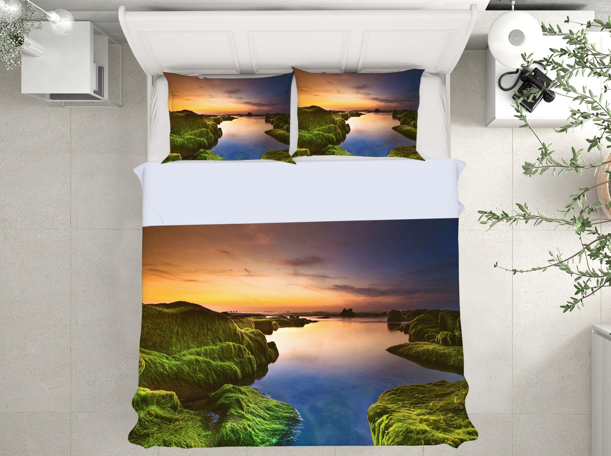 3D Strait 16069 Bed Pillowcases Quilt