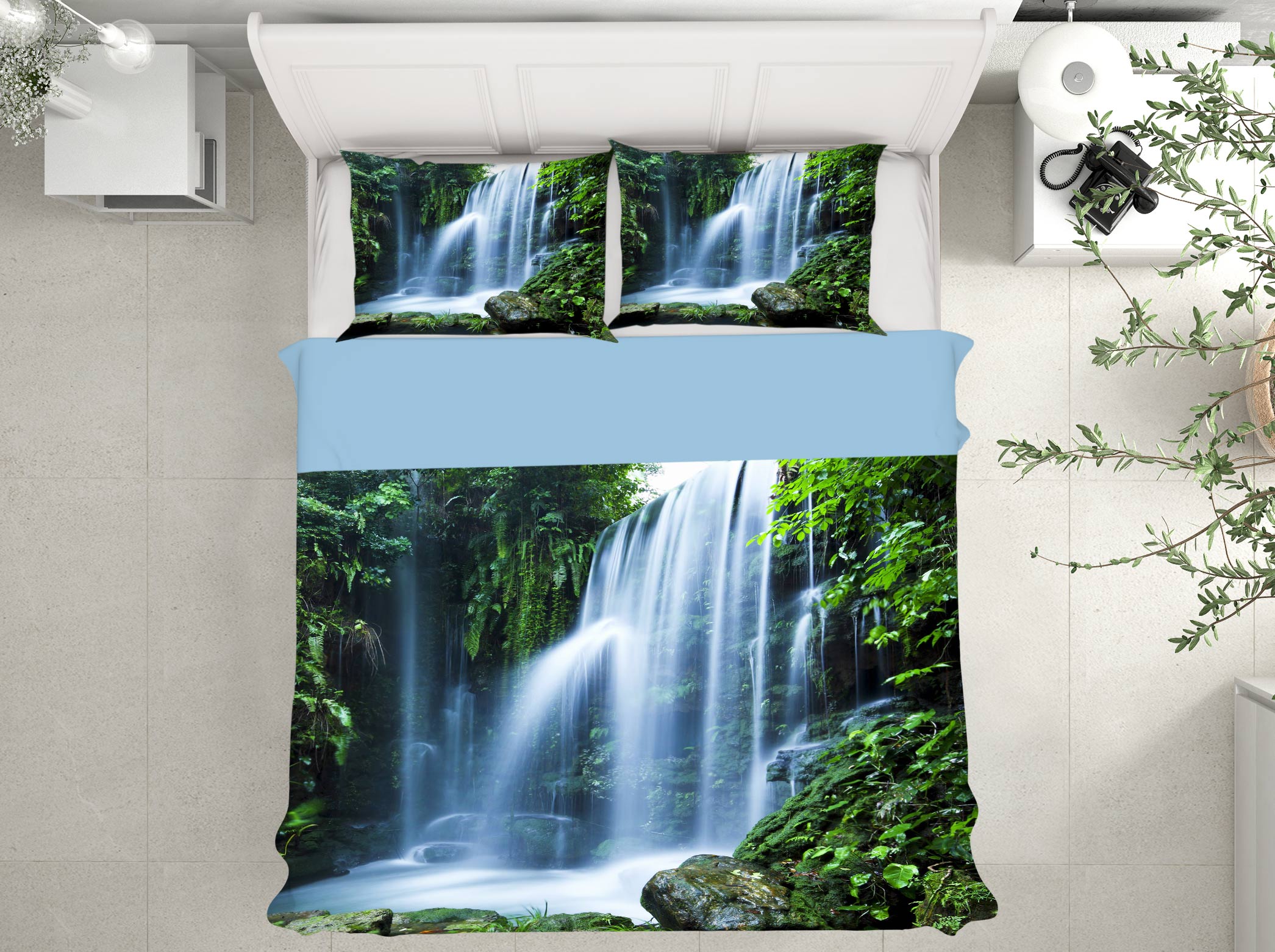 3D Waterfall 15097 Bed Pillowcases Quilt