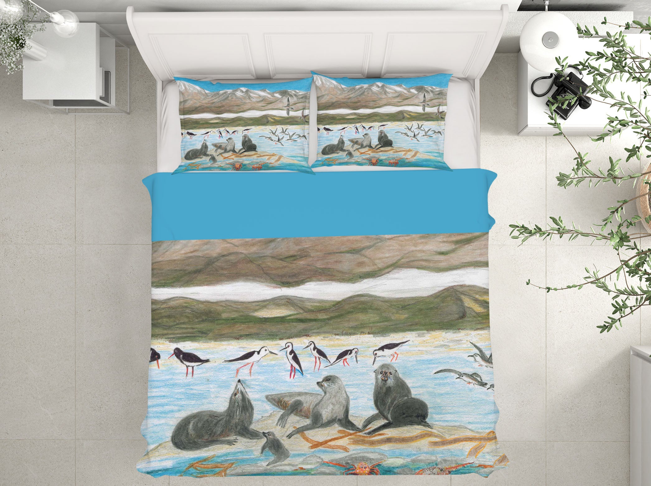 3D Arctic Sea Lion 027 Michael Sewell Bedding Bed Pillowcases Quilt