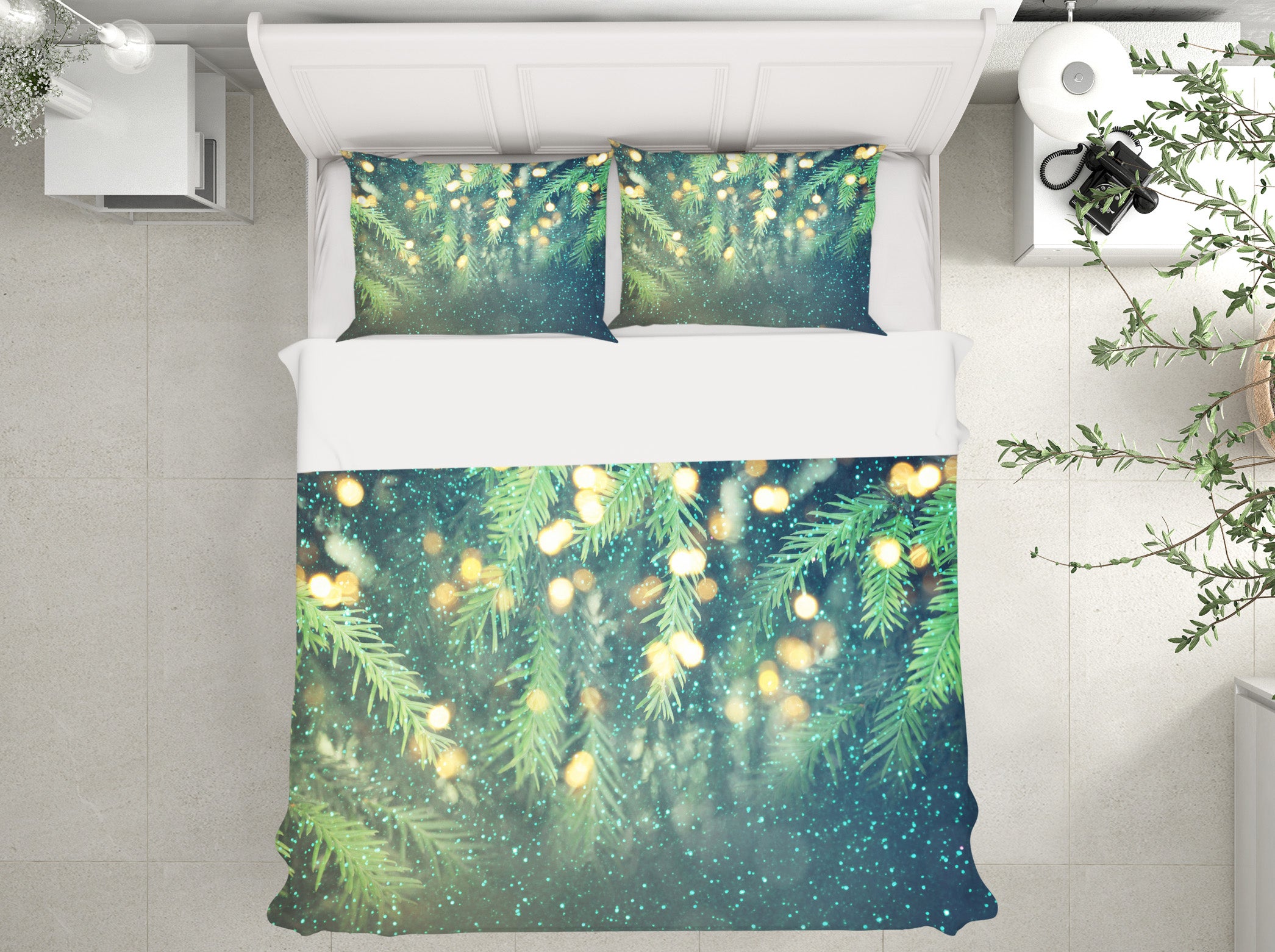 3D Branches 51101 Christmas Quilt Duvet Cover Xmas Bed Pillowcases