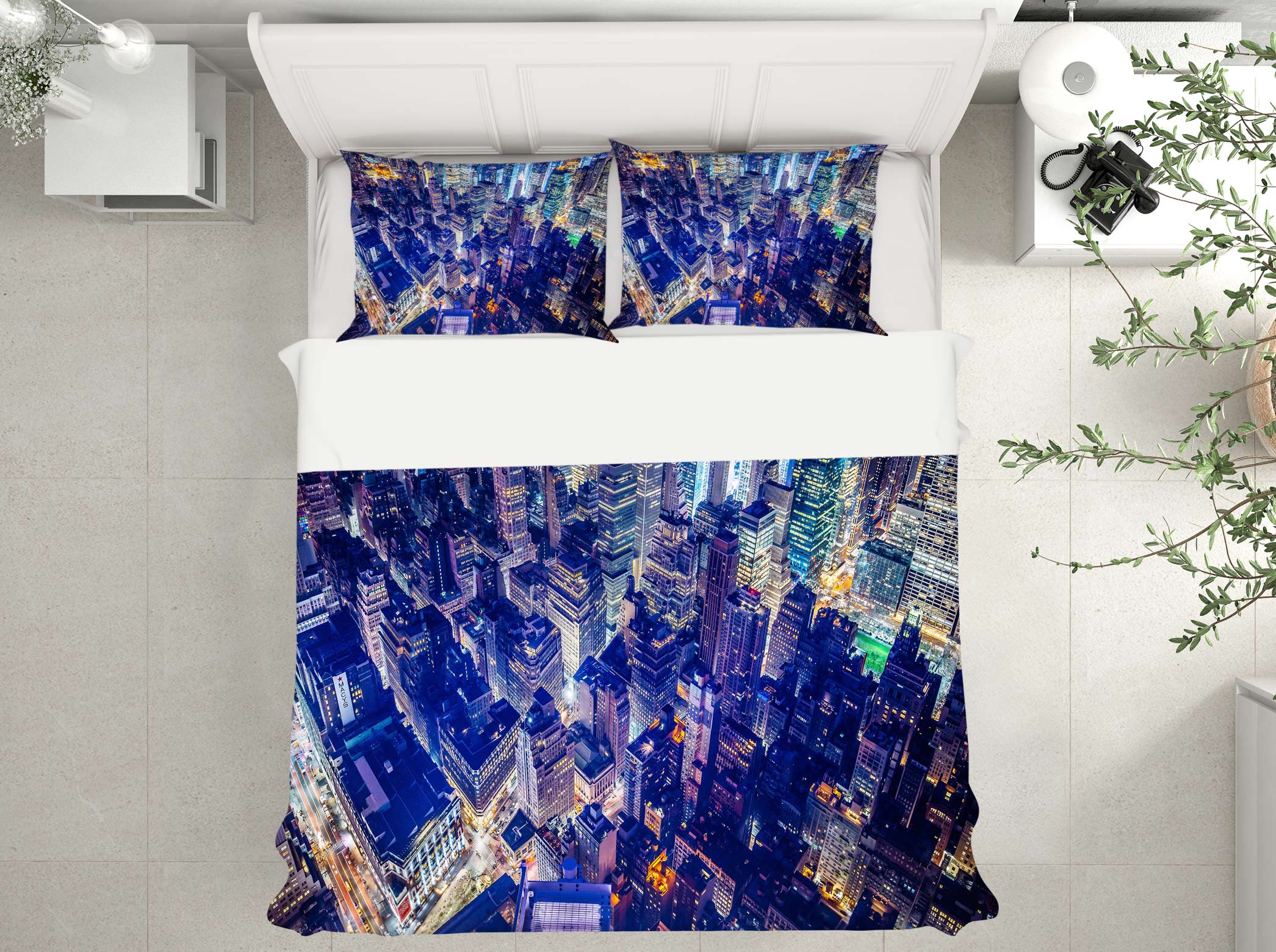 3D High-Rise Building 59122 Bed Pillowcases Quilt