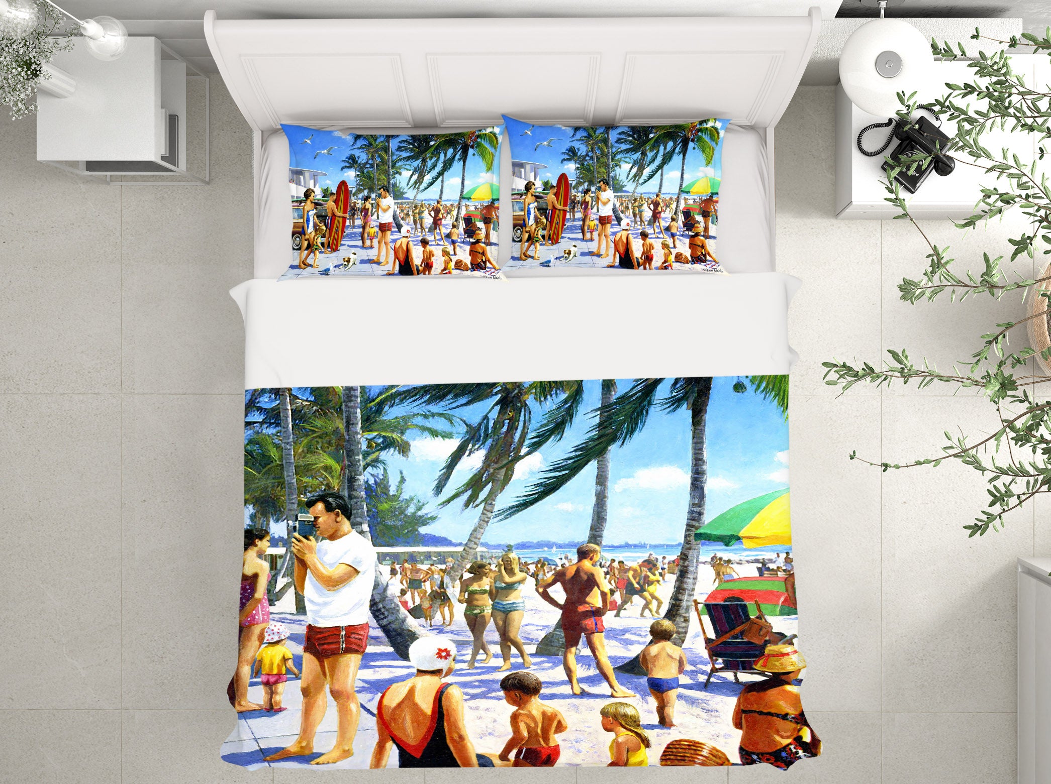 3D Beach Crowd 12532 Kevin Walsh Bedding Bed Pillowcases Quilt