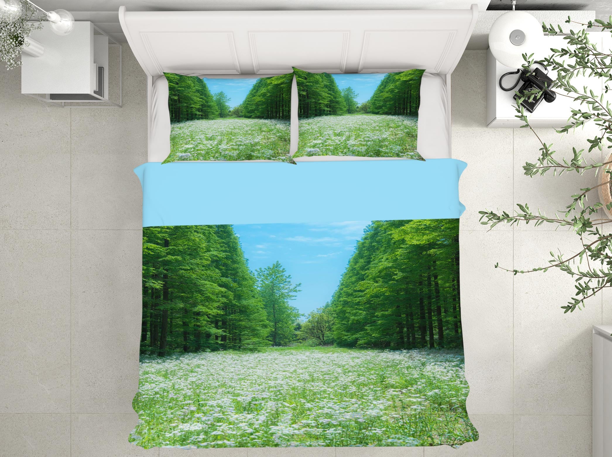 3D Forest Path 16171 Bed Pillowcases Quilt