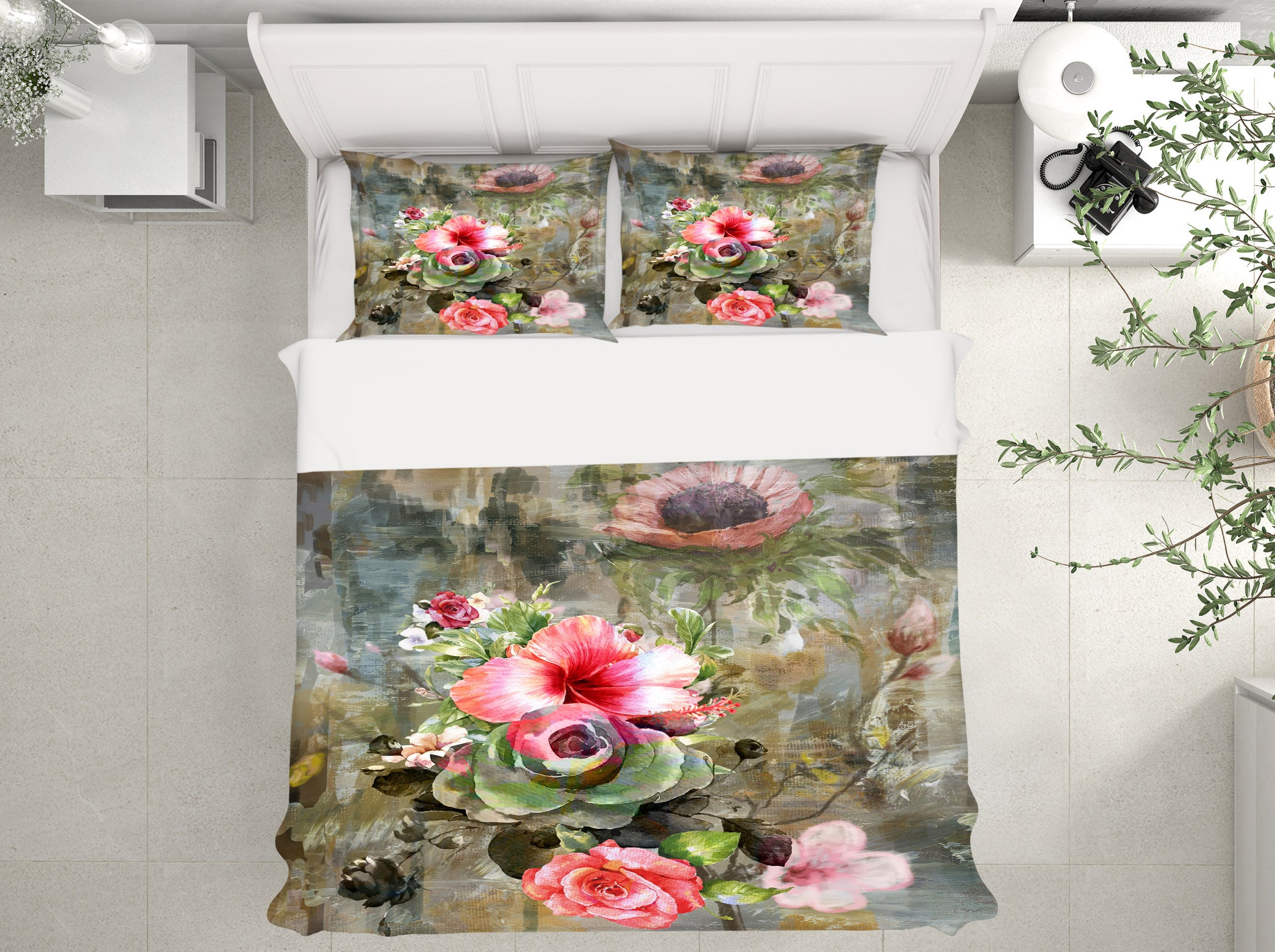 3D Flower 60153 Bed Pillowcases Quilt