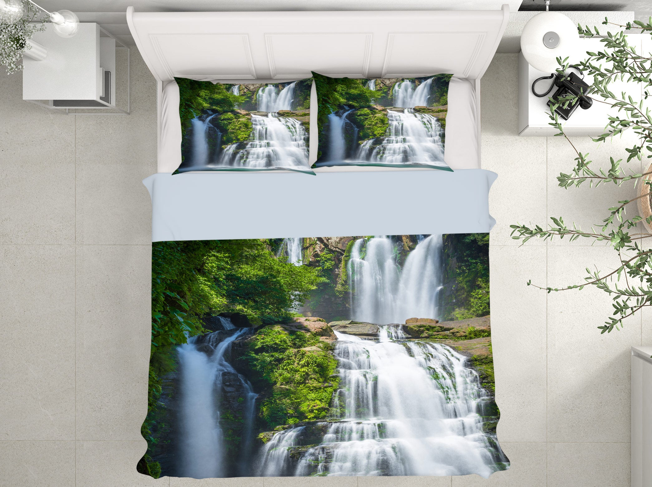 3D Waterfall 15173 Bed Pillowcases Quilt