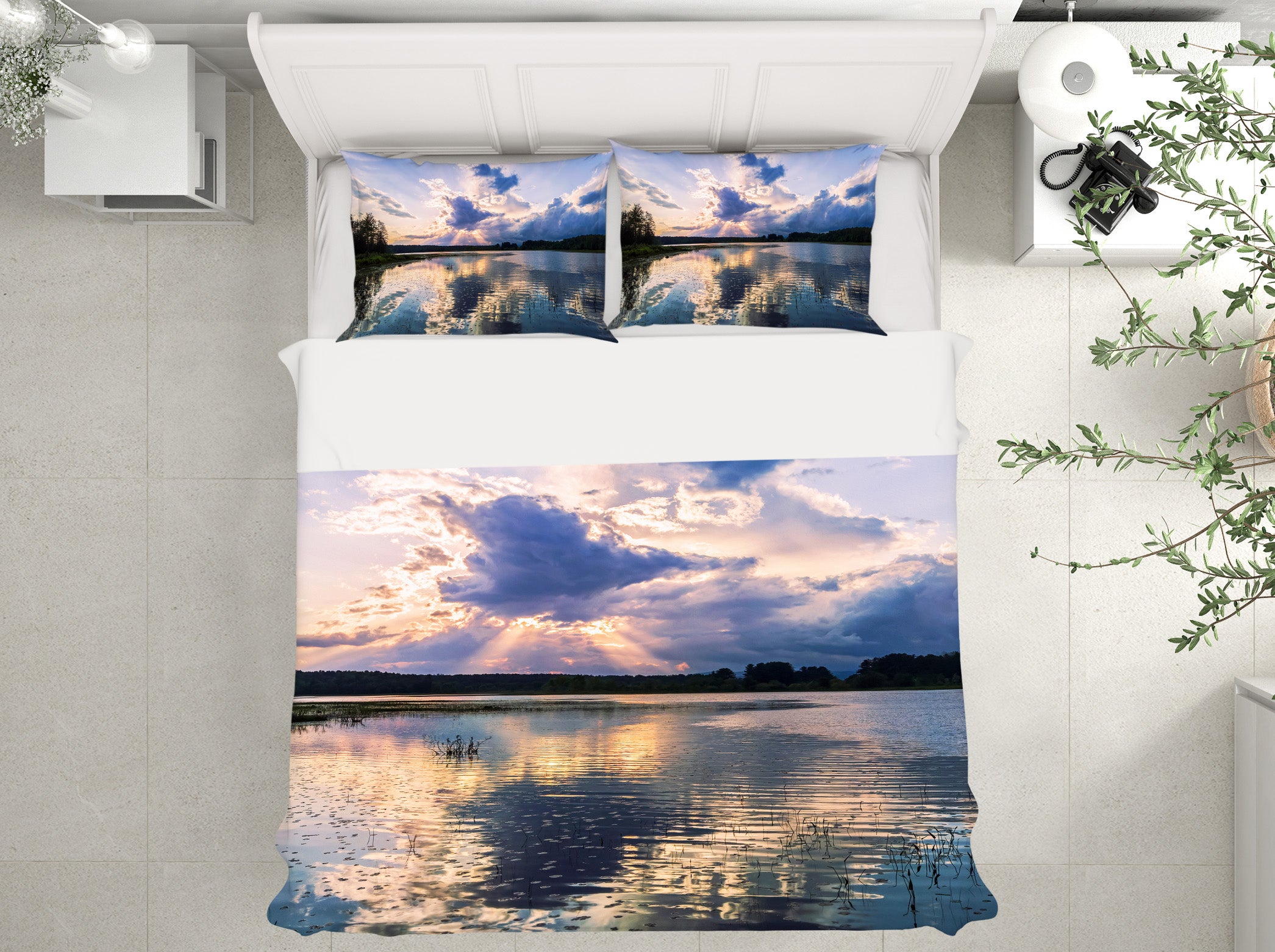 3D Reflecting Sunset 86040 Jerry LoFaro bedding Bed Pillowcases Quilt