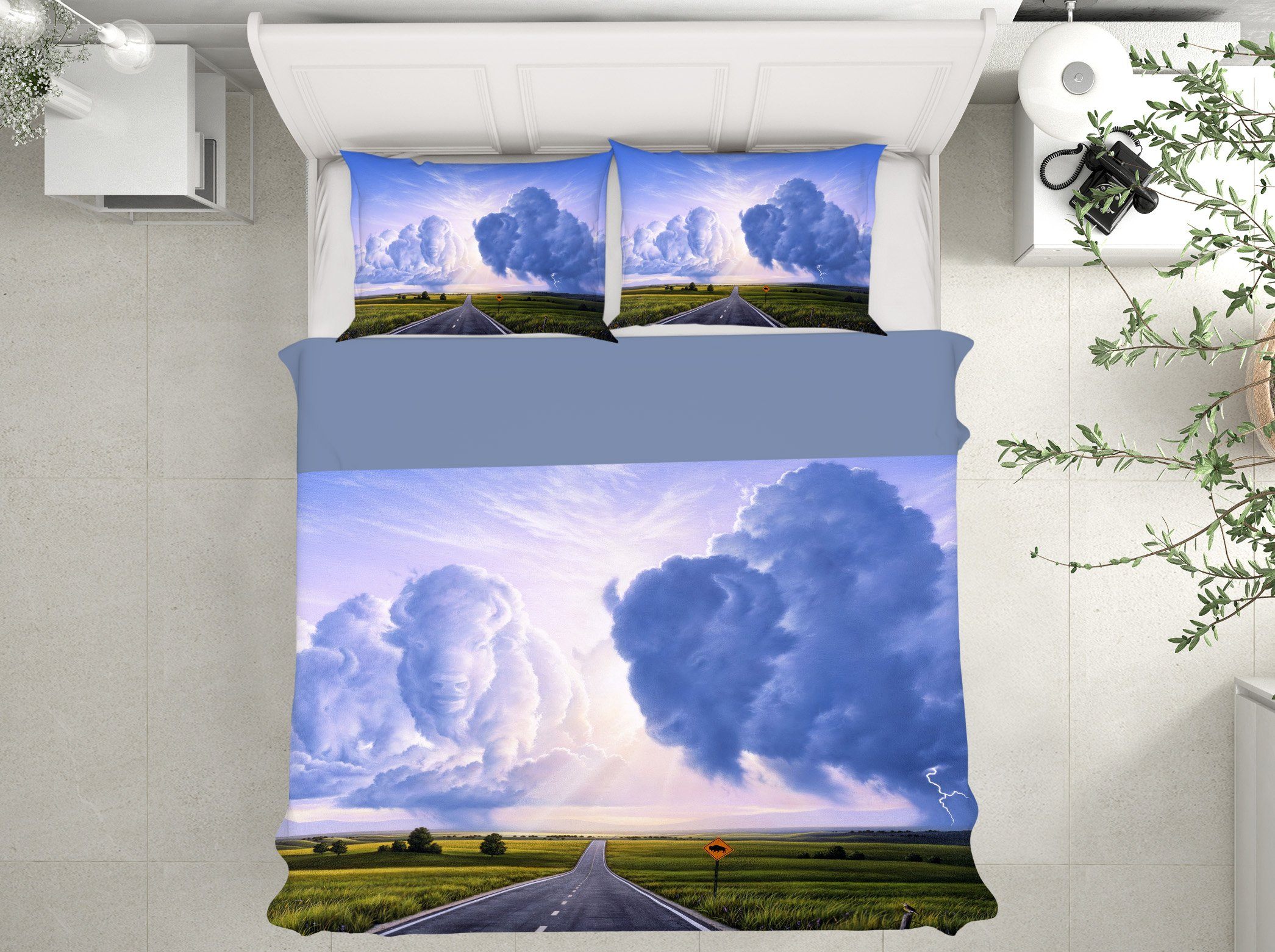 3D Buffalo Crossing 2115 Jerry LoFaro bedding Bed Pillowcases Quilt Quiet Covers AJ Creativity Home 