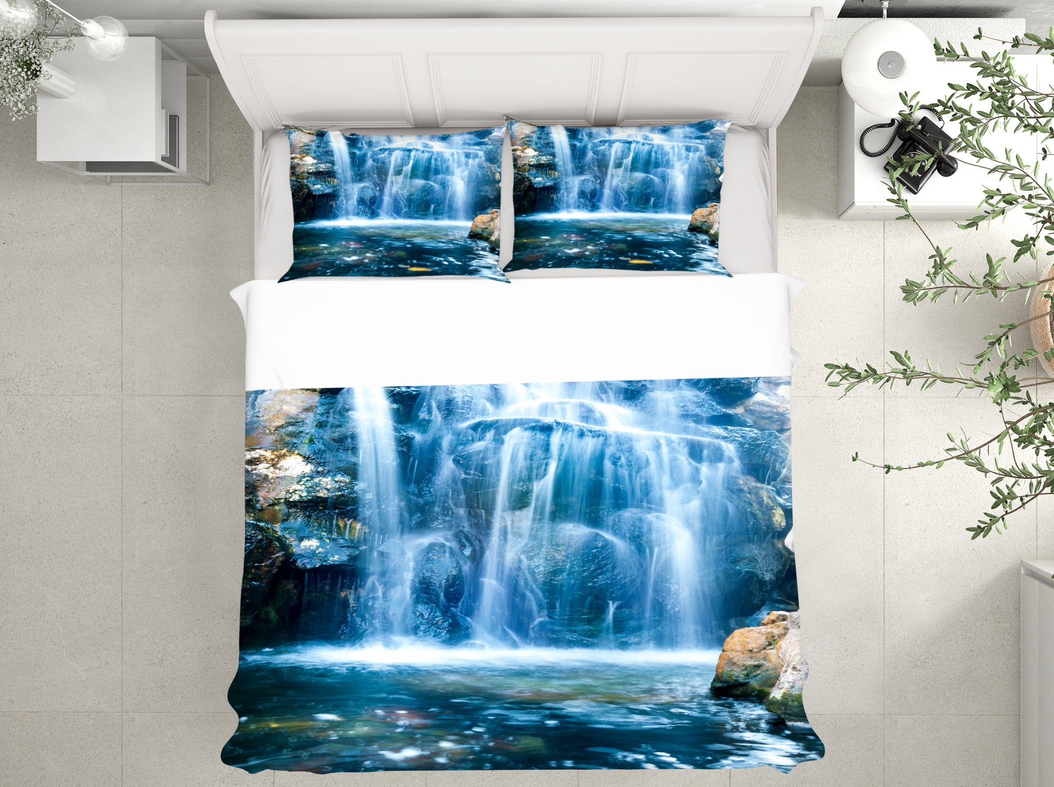3D Waterfall 15131 Bed Pillowcases Quilt