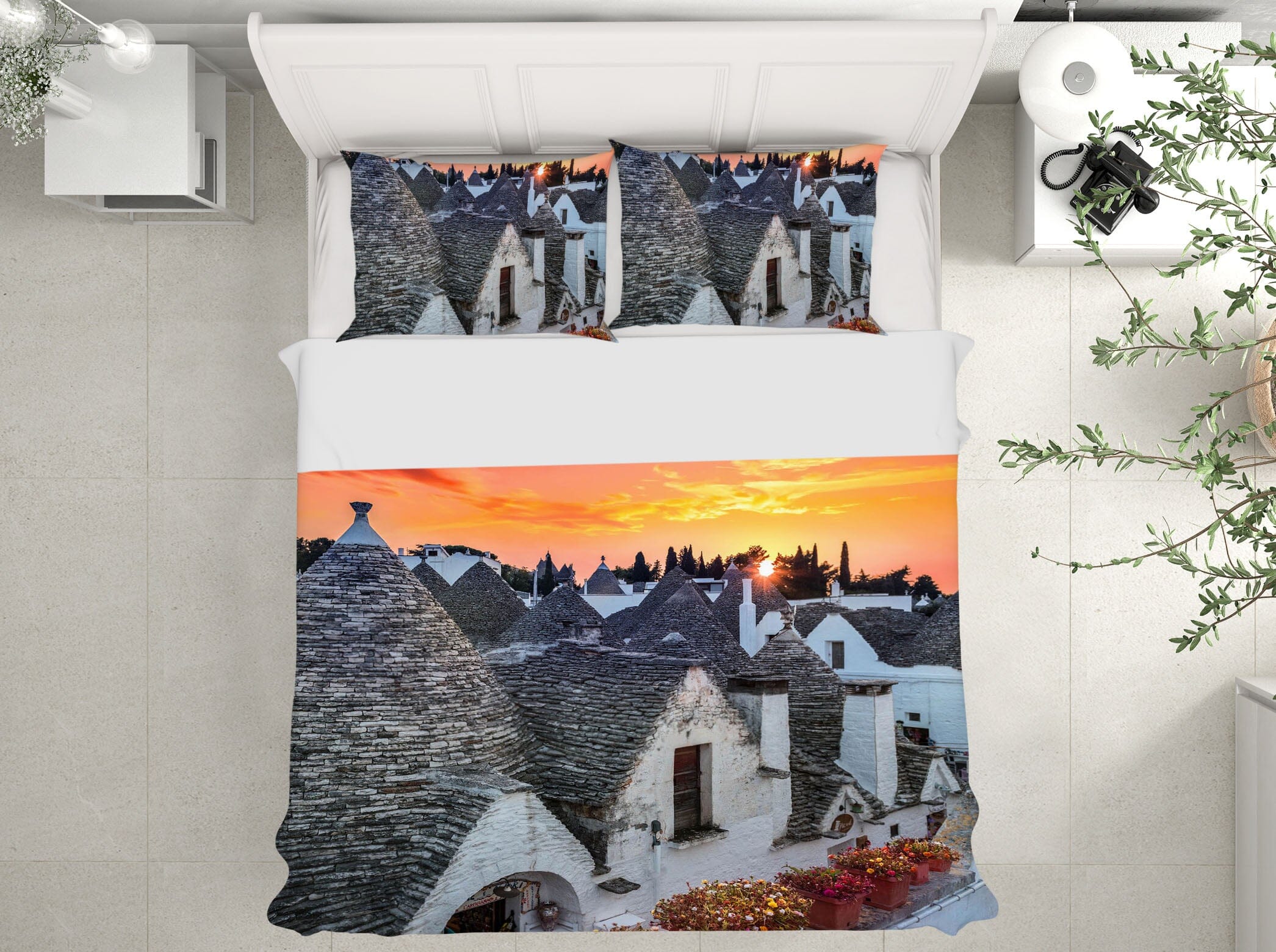 3D Sunrise Village 2101 Marco Carmassi Bedding Bed Pillowcases Quilt Quiet Covers AJ Creativity Home 