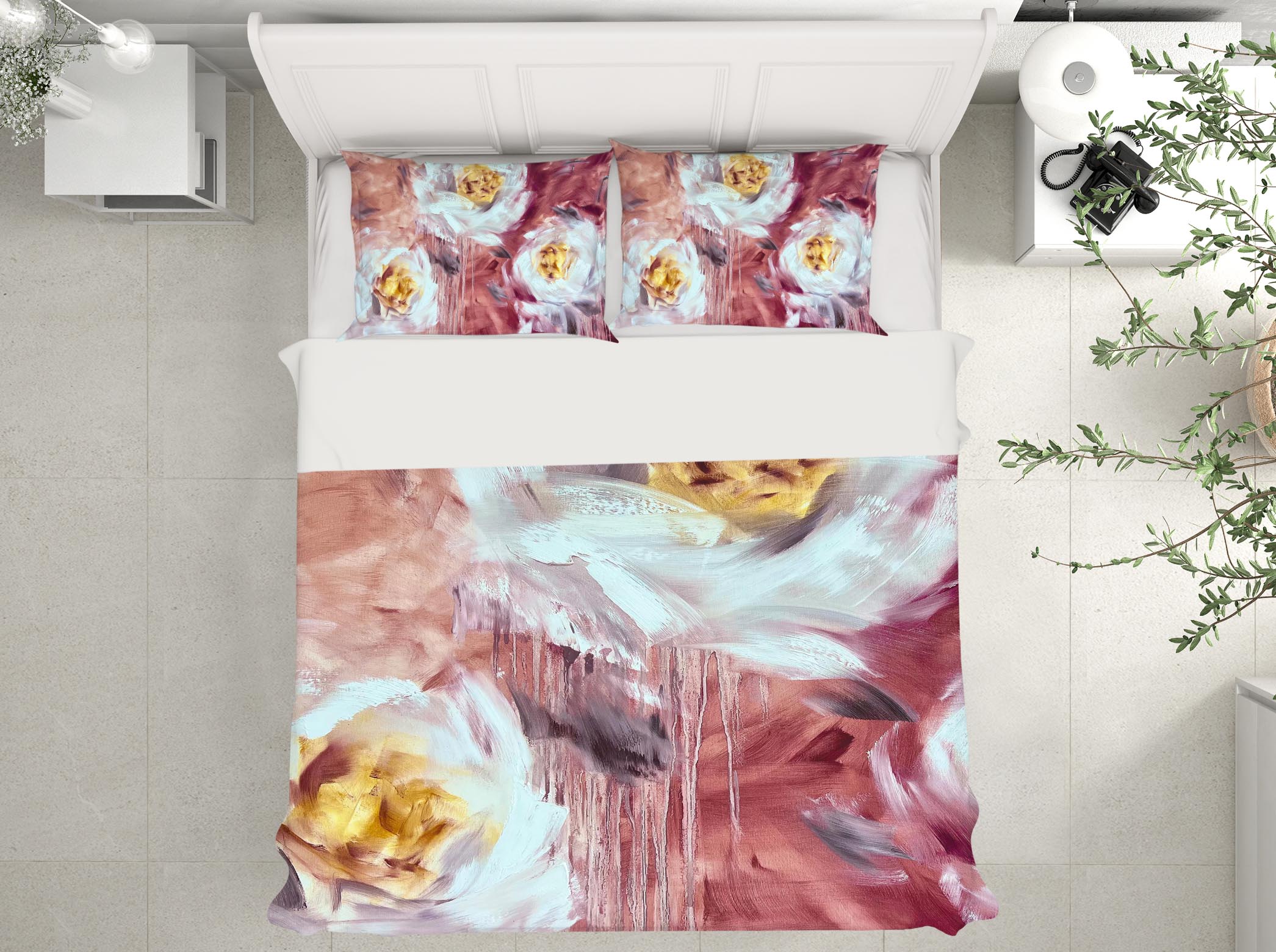 3D White Flower 3135 Skromova Marina Bedding Bed Pillowcases Quilt Cover Duvet Cover
