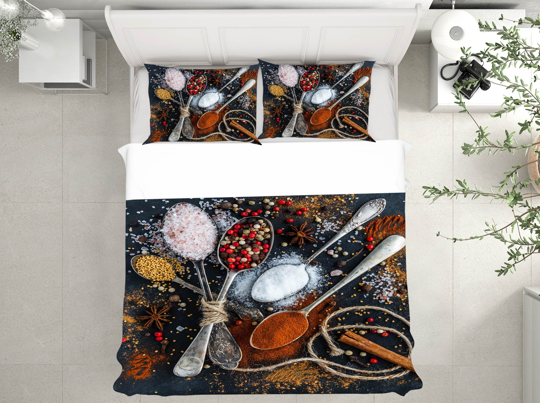 3D Seasoning Spoon 12217 Bed Pillowcases Quilt