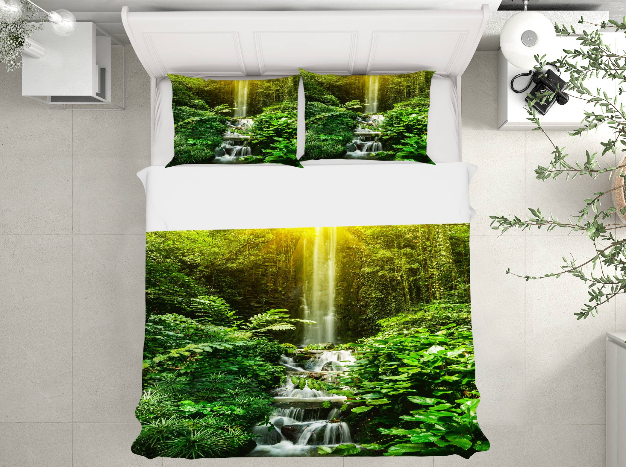 3D Forest Sunlight 15096 Bed Pillowcases Quilt