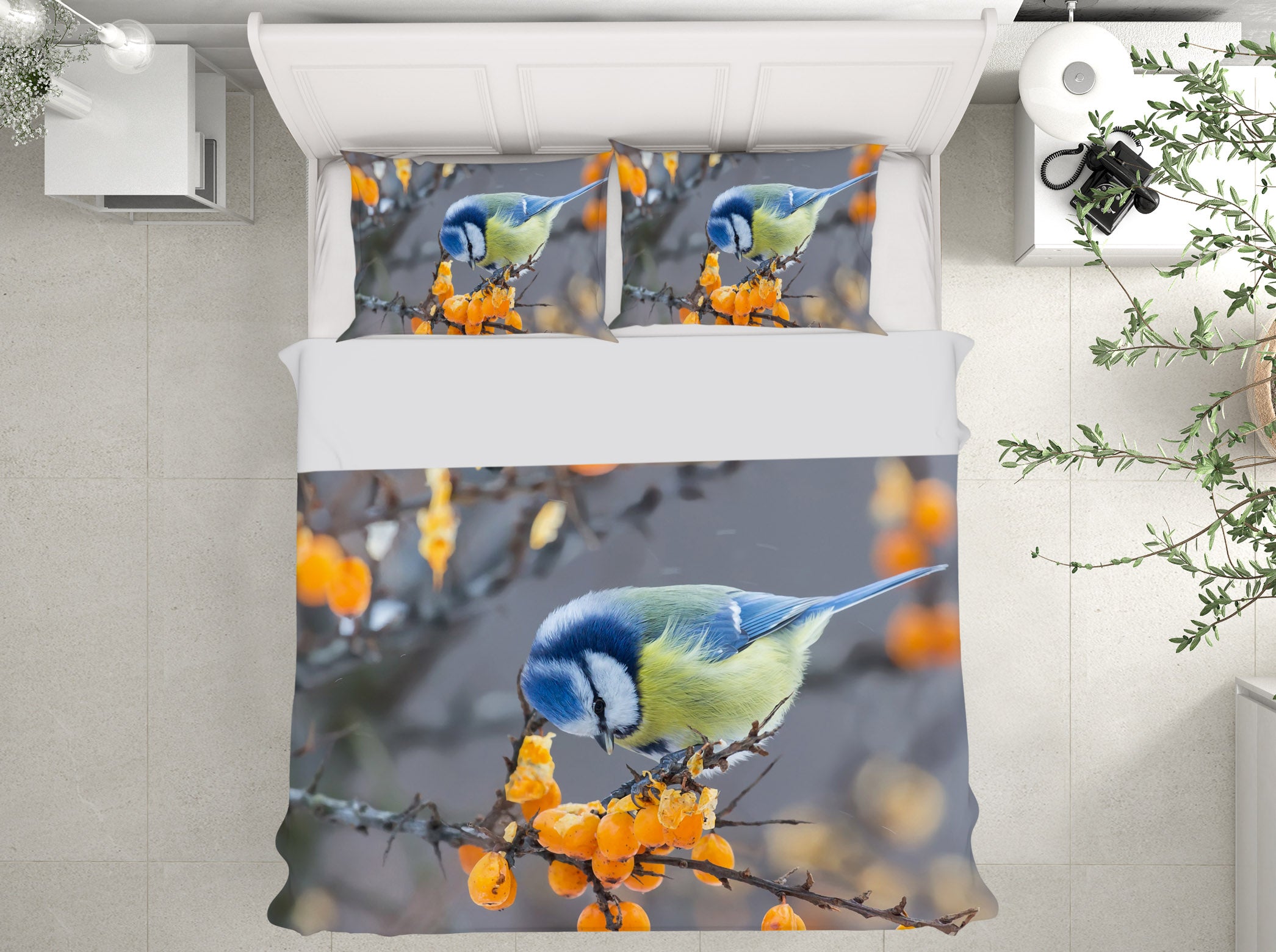 3D Branch Bird 61071 Bed Pillowcases Quilt