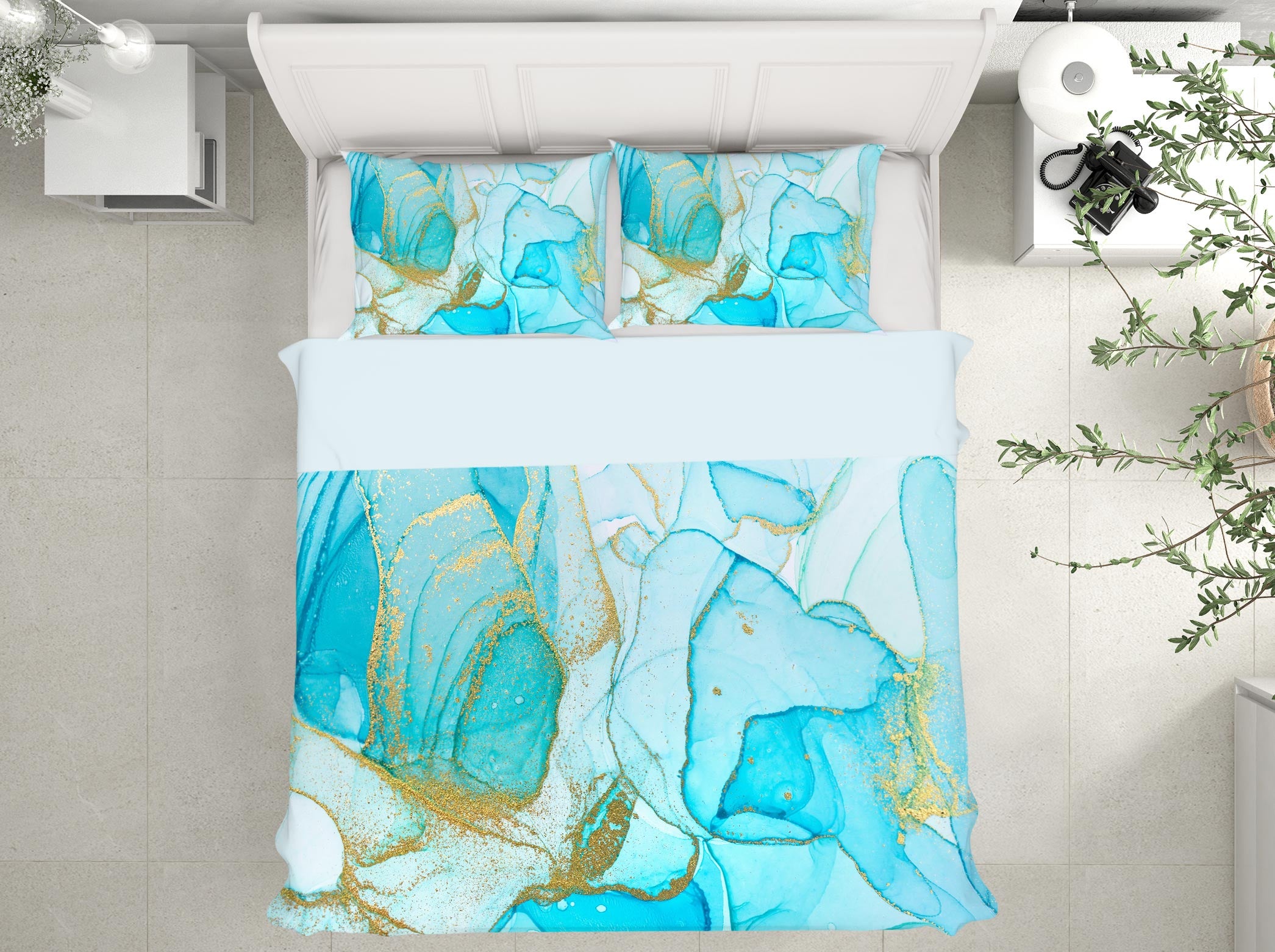 3D Light Blue Texture 59140 Bed Pillowcases Quilt