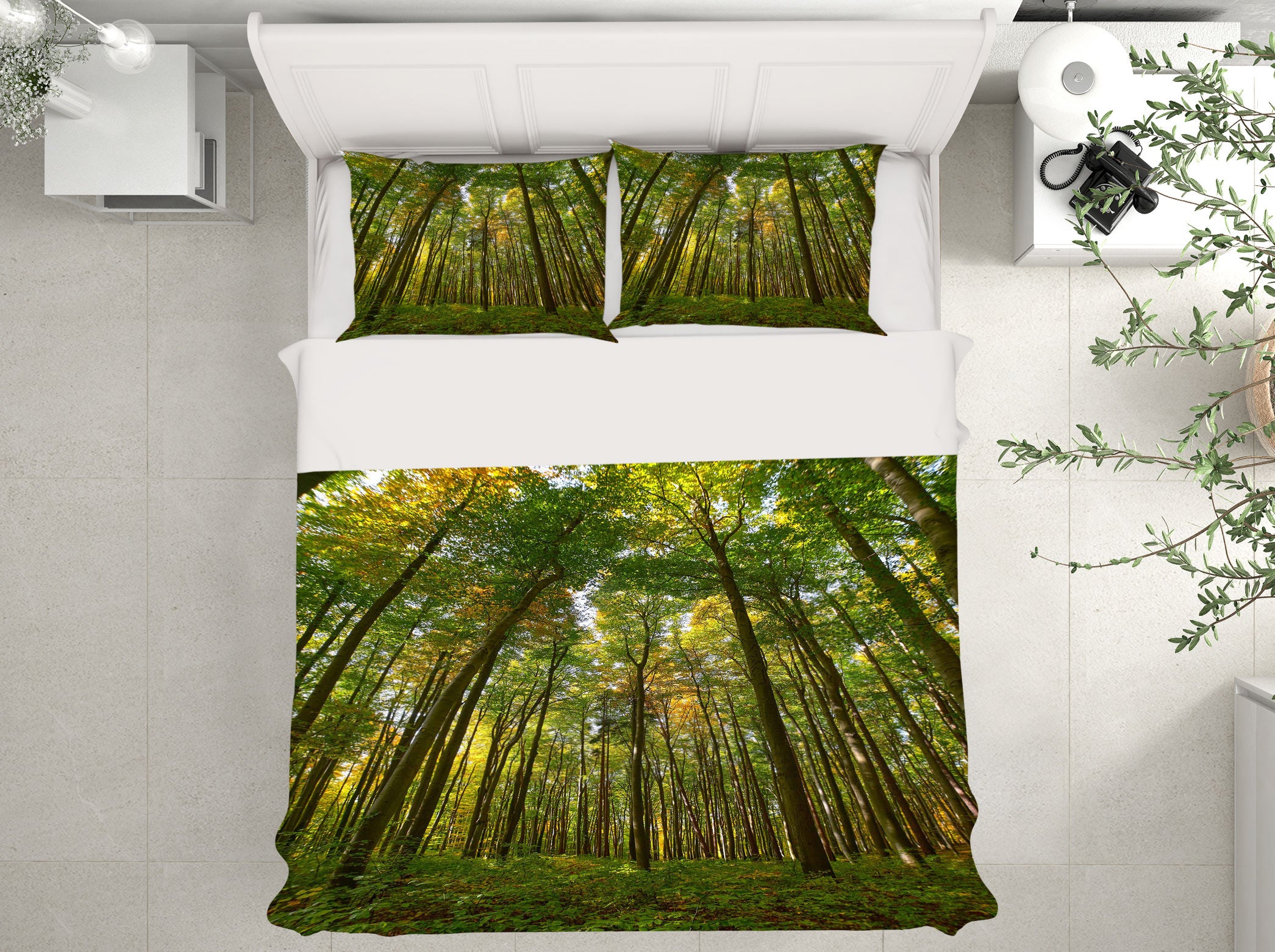 3D Forest 16076 Bed Pillowcases Quilt