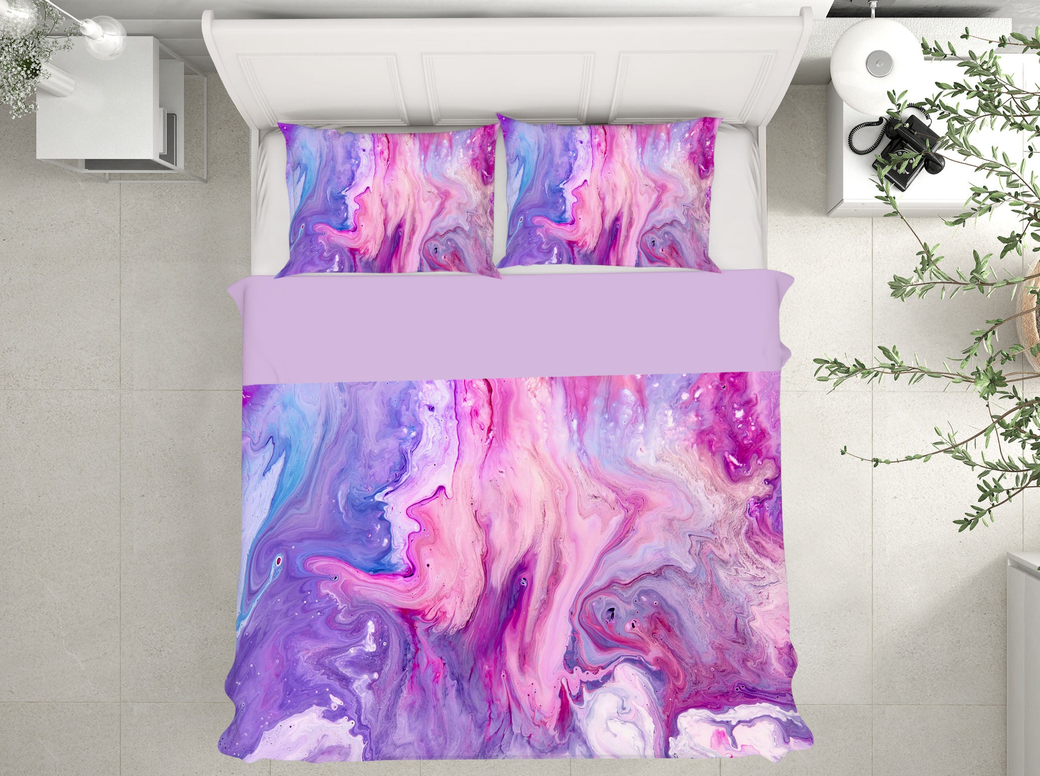 3D Fuchsia Pattern 15210 Bed Pillowcases Quilt