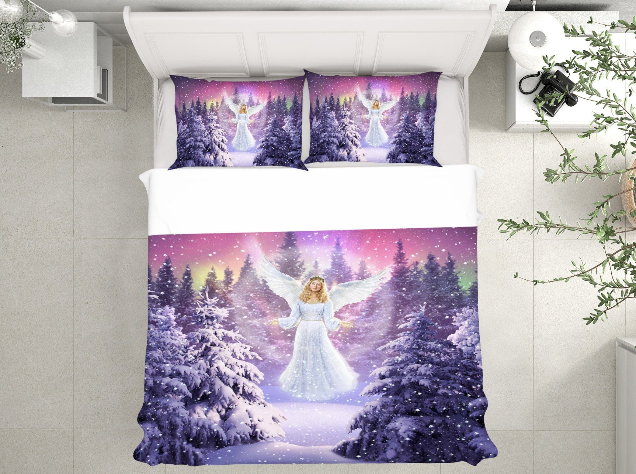 3D Snow Angel 2132 Jerry LoFaro bedding Bed Pillowcases Quilt Quiet Covers AJ Creativity Home 