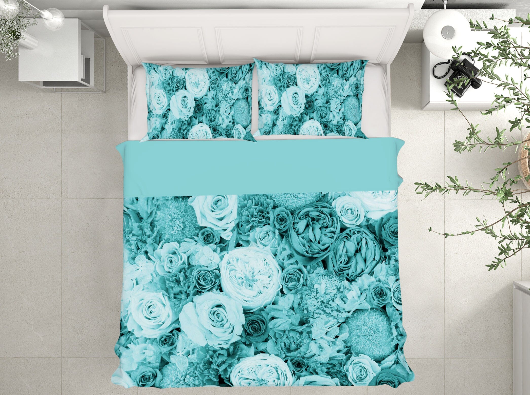3D Rose Flower 2006 Noirblanc777 Bedding Bed Pillowcases Quilt Quiet Covers AJ Creativity Home 