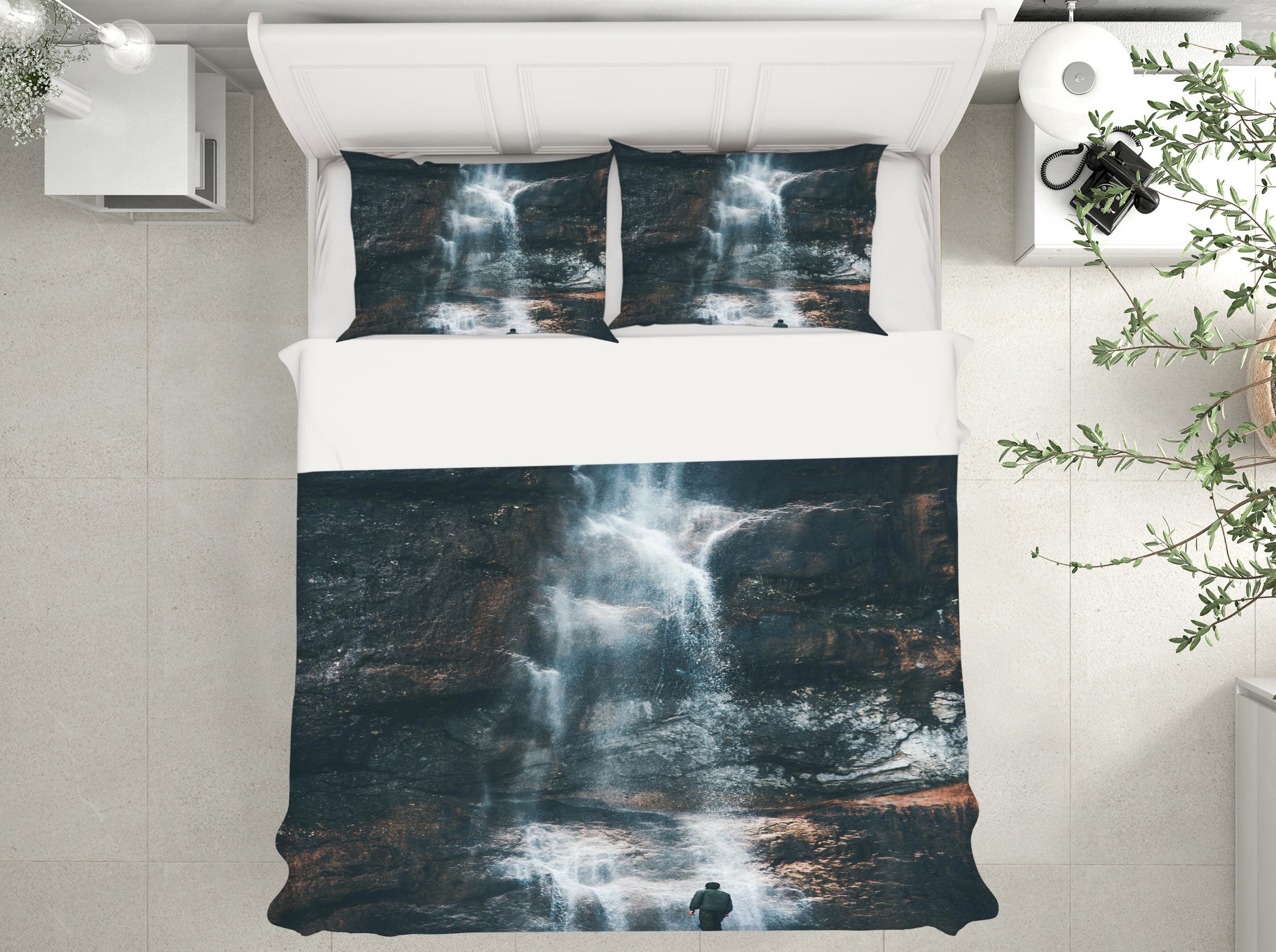3D Waterfall 15124 Bed Pillowcases Quilt